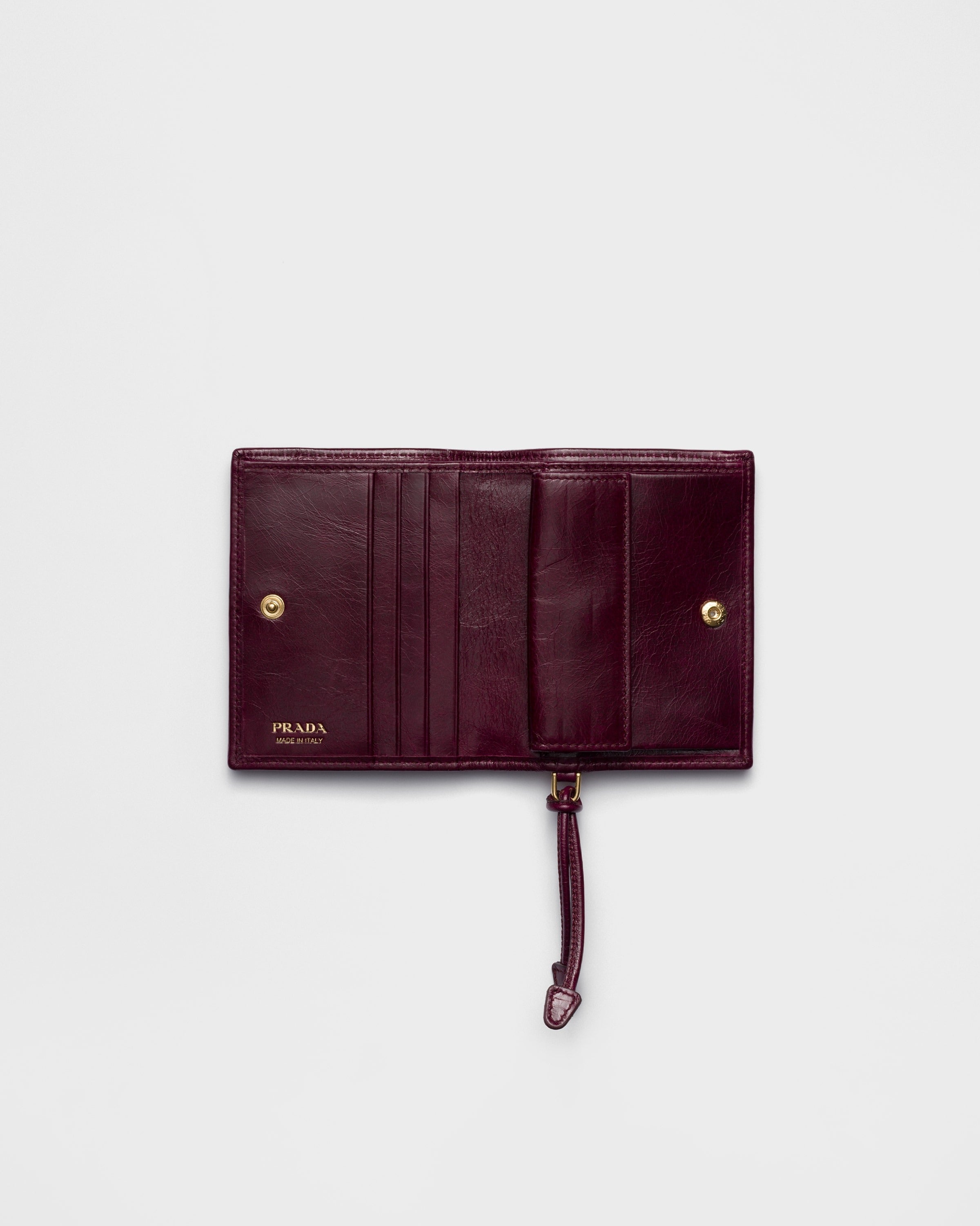 Small leather wallet Burgundy