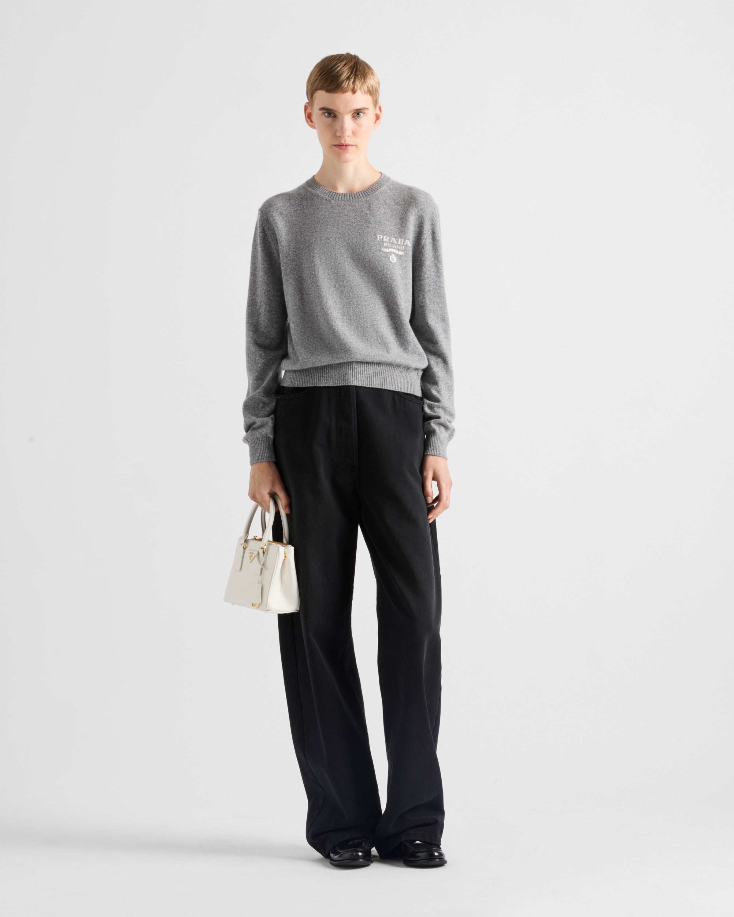 Cashmere and silk sweater Grey