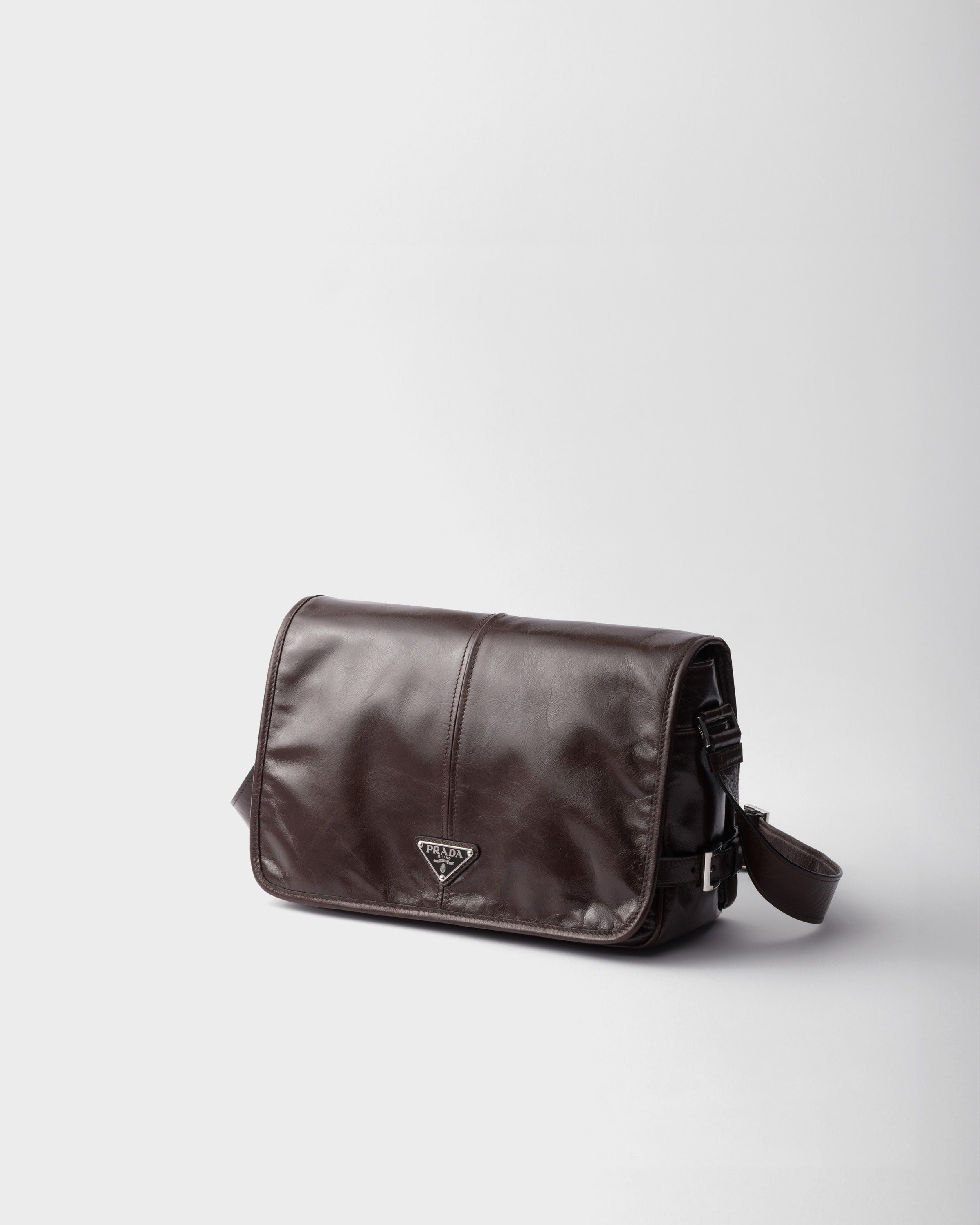 Leather shoulder bag Dark Brown