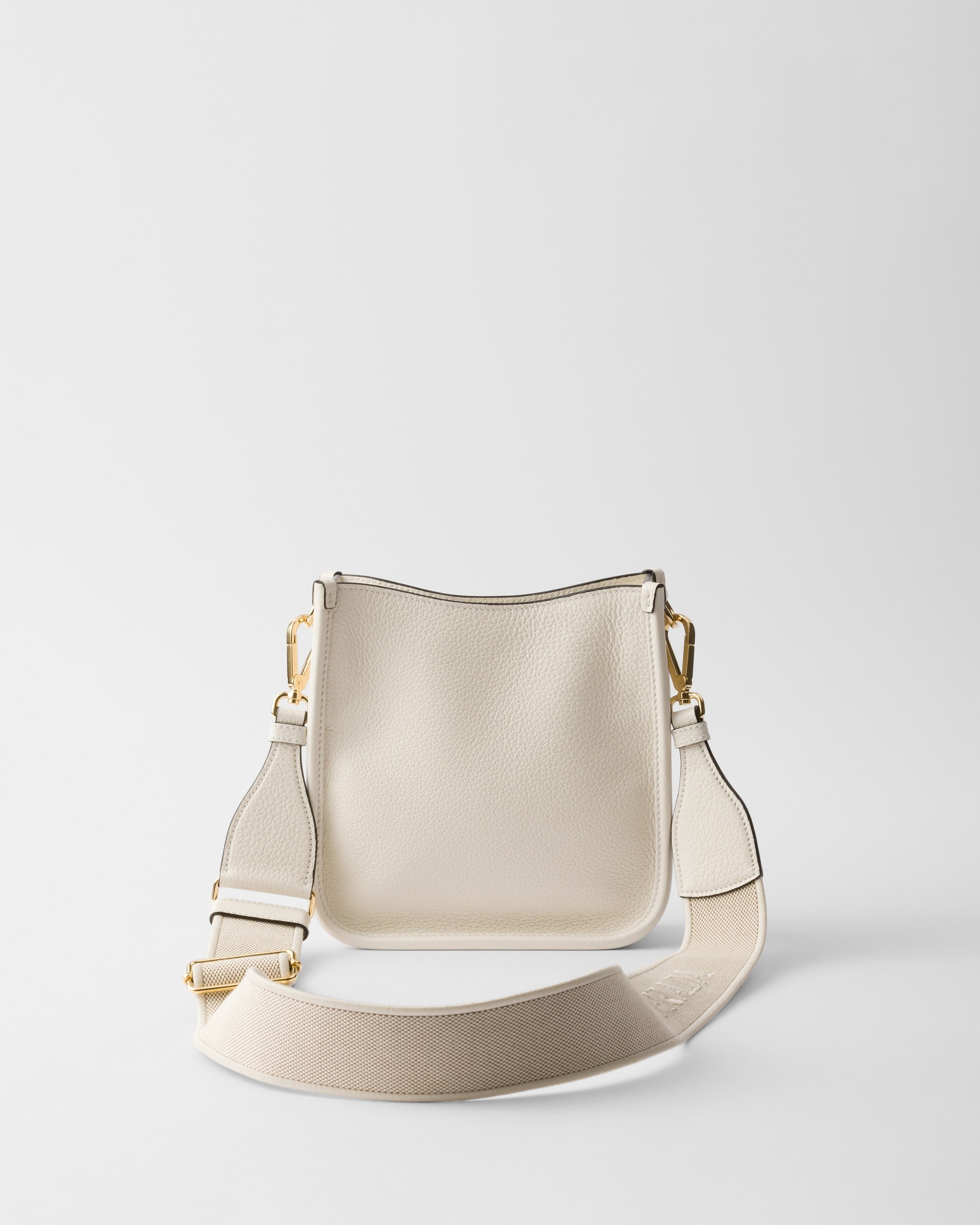 Leather mini shoulder bag White