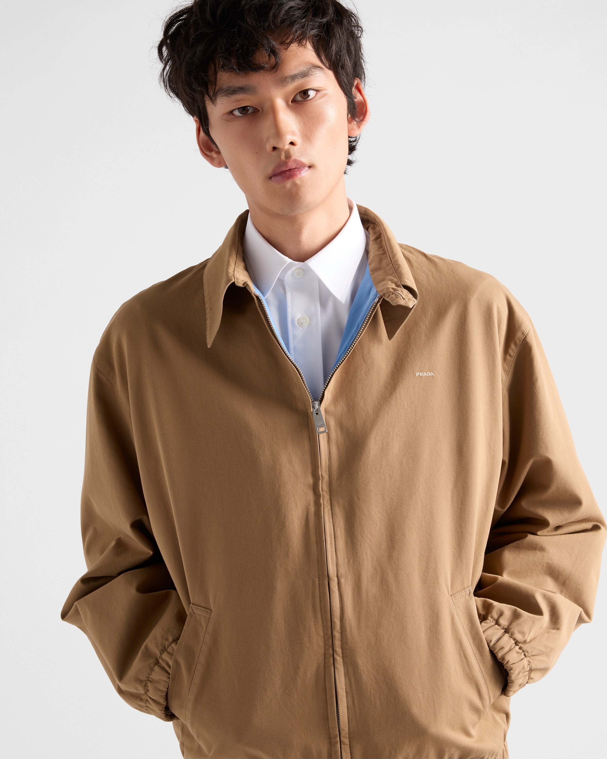 Cotton jacket Cork Beige/Celeste