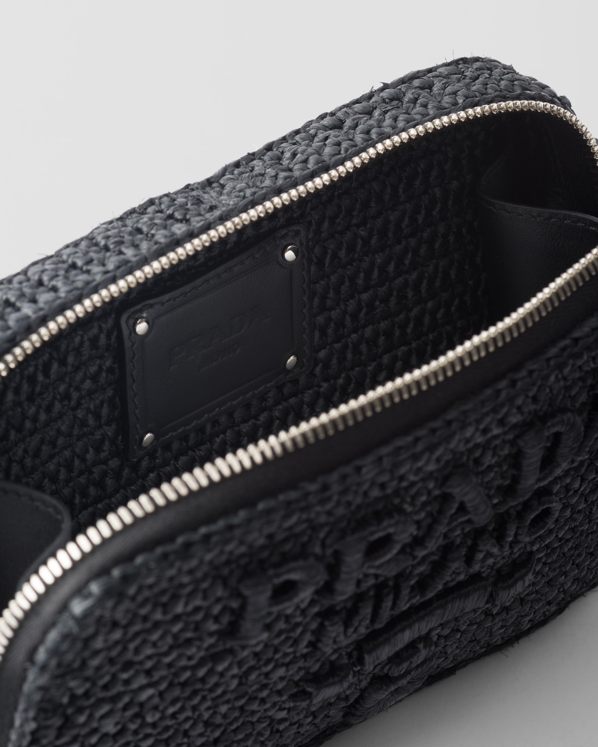 Crochet Prada Brique bag Black