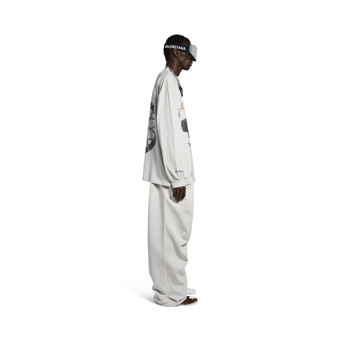 Balenciaga I Automobili Lamborghini Oversized T-shirt in Dirty White