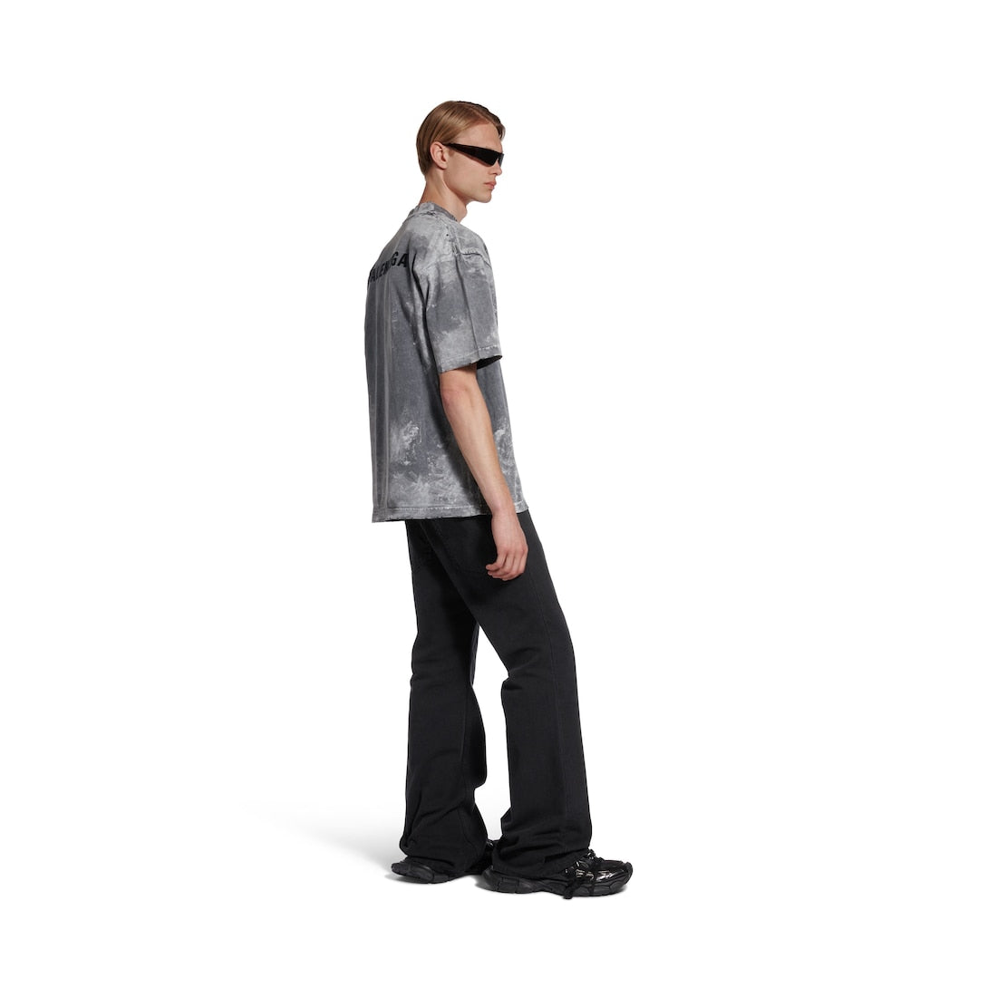 Men's Balenciaga Back T-shirt Medium Fit in Grey