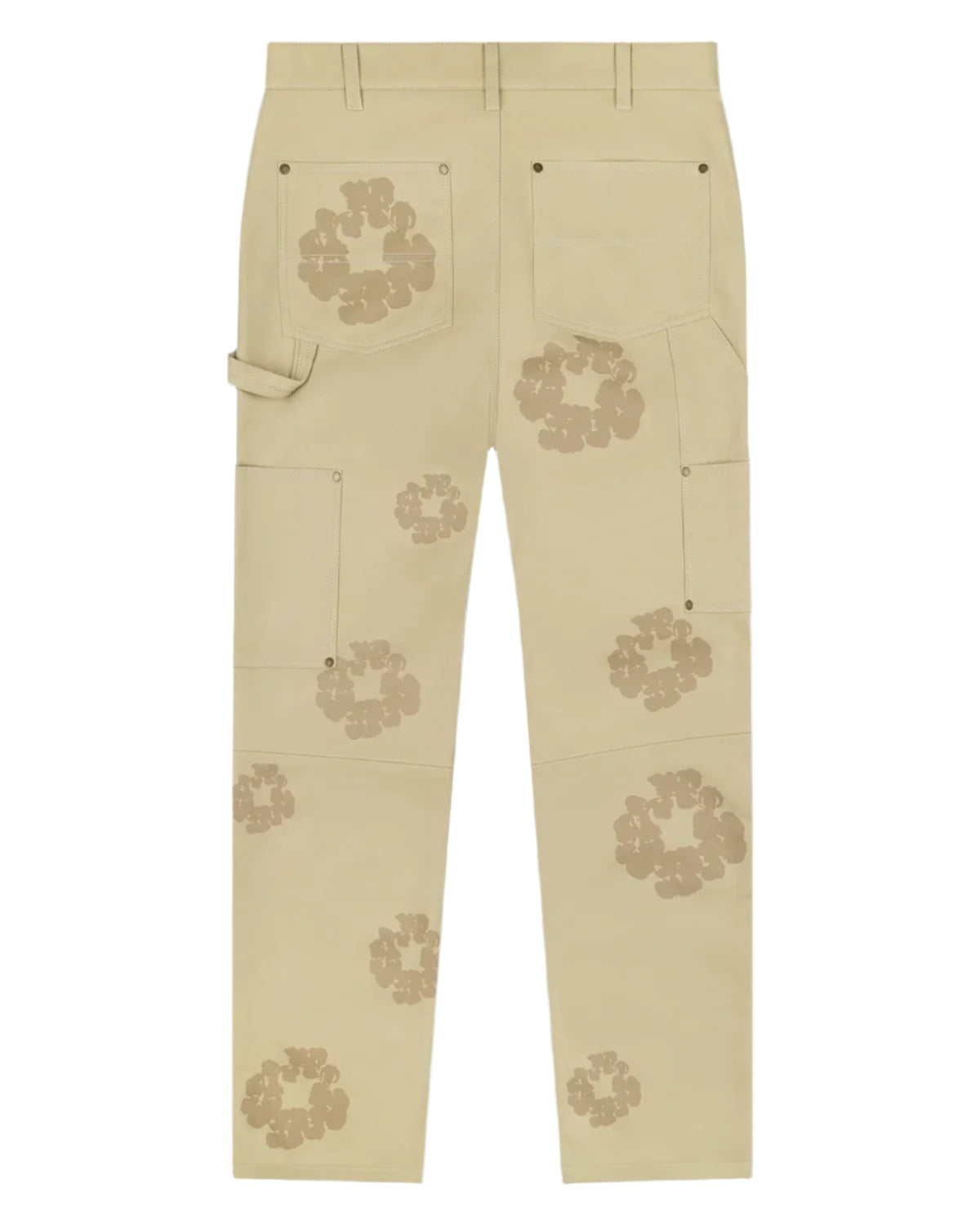 Cotton Wreath Leather Pants