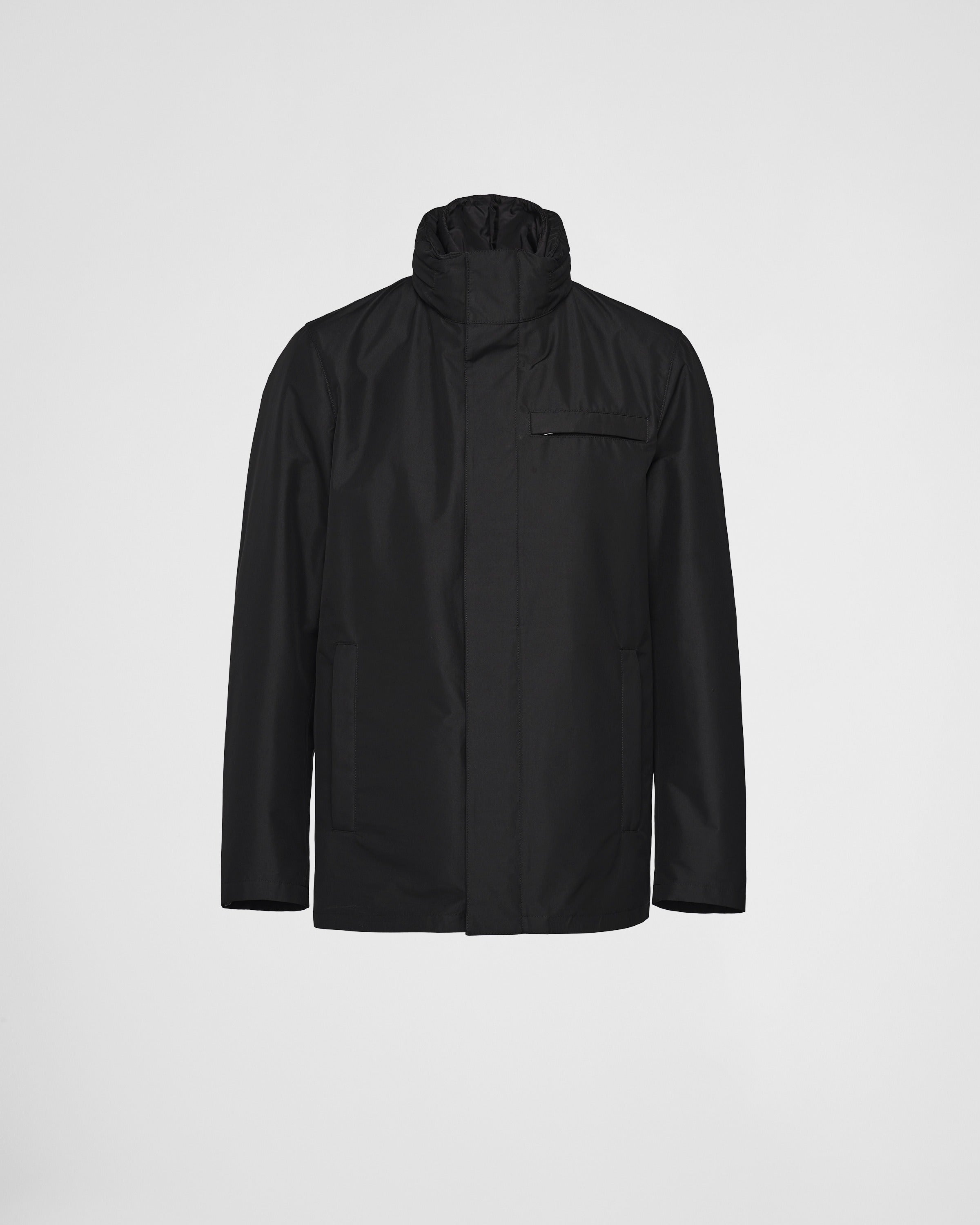 Technical fabric blouson jacket Black