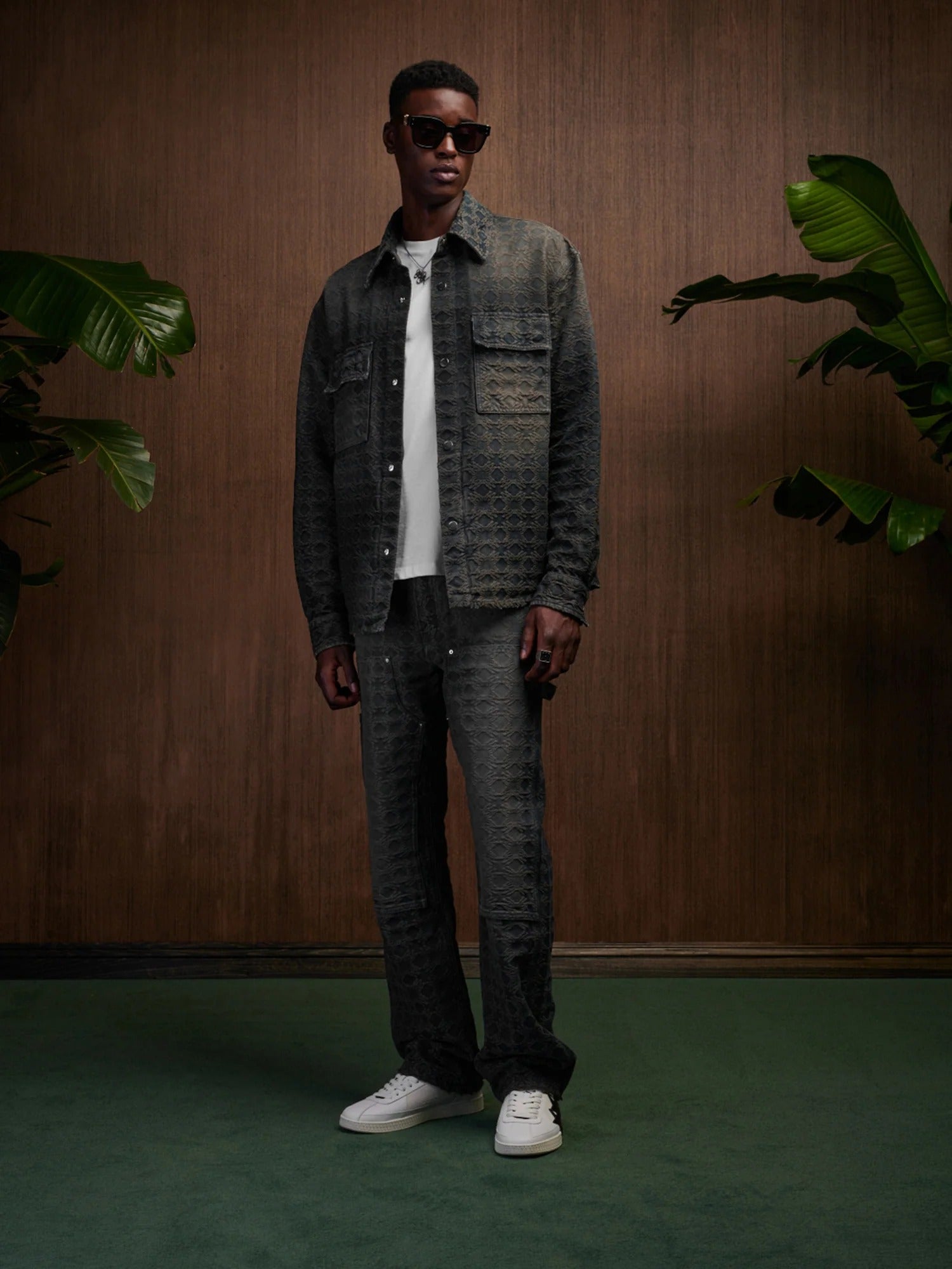 MA QUAD JACQUARD OVERSHIRT Midnight Indigo