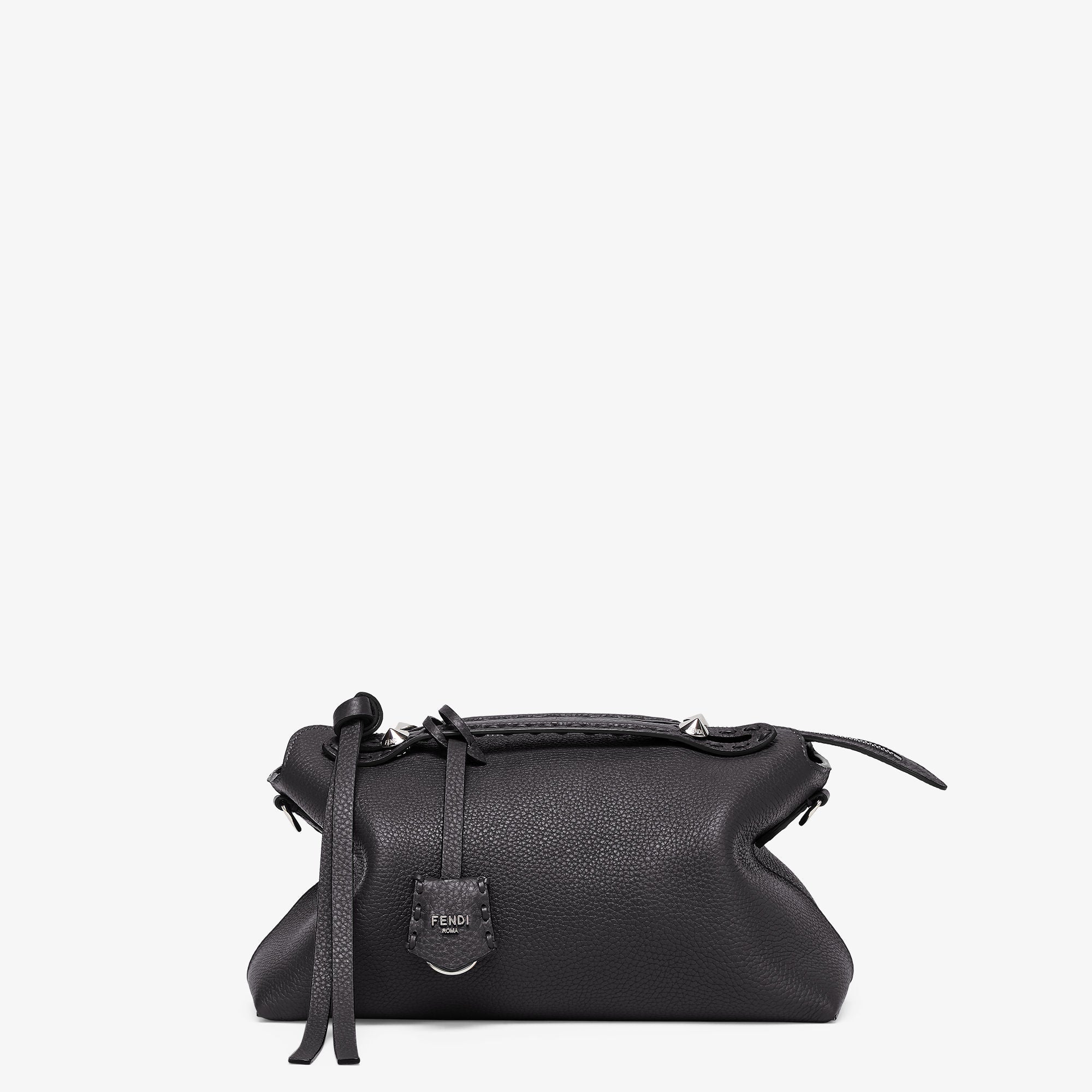 By The Way Selleria Medium Black Selleria bag with 192 hand-sewn topstitches