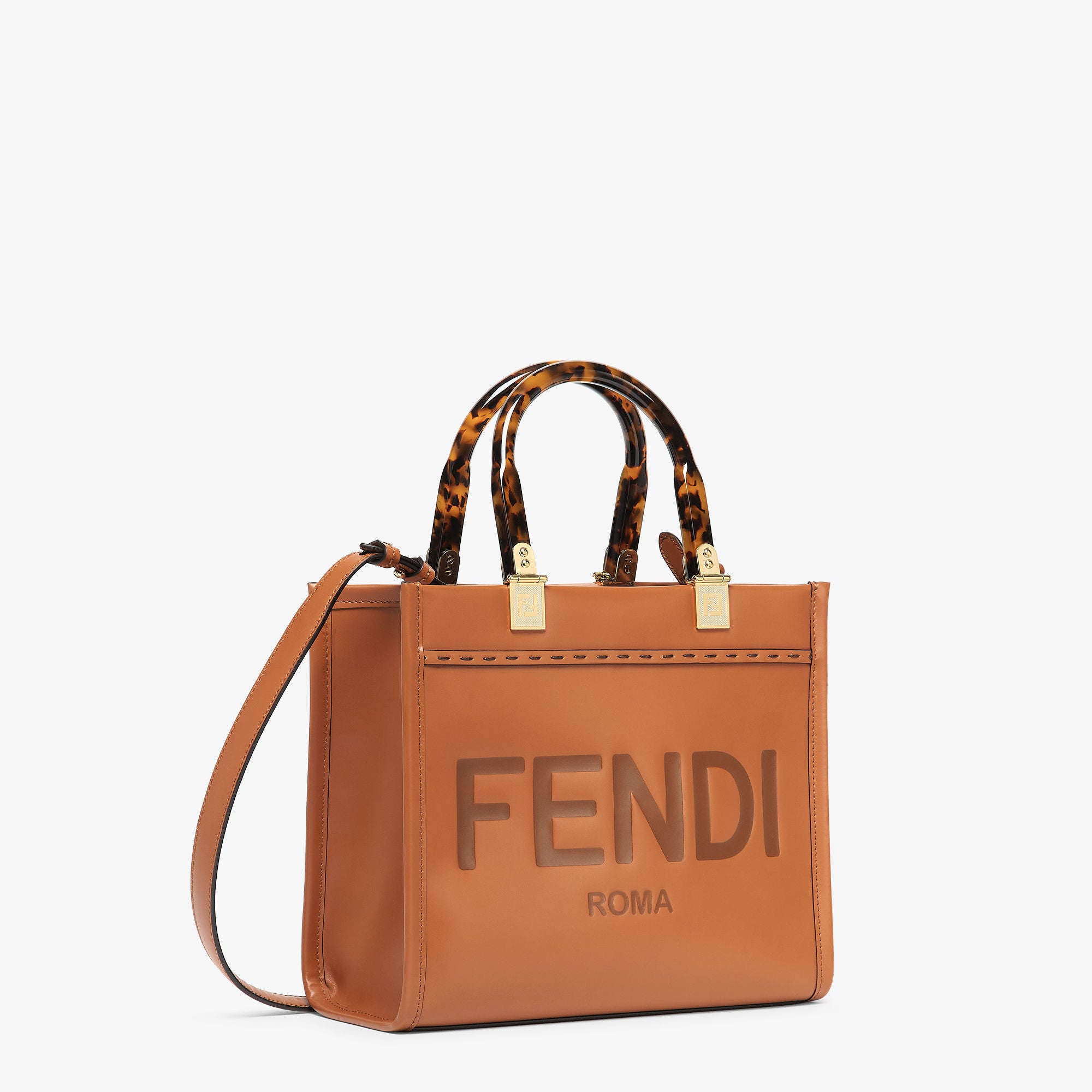 Fendi Sunshine Small Brown calfskin bag