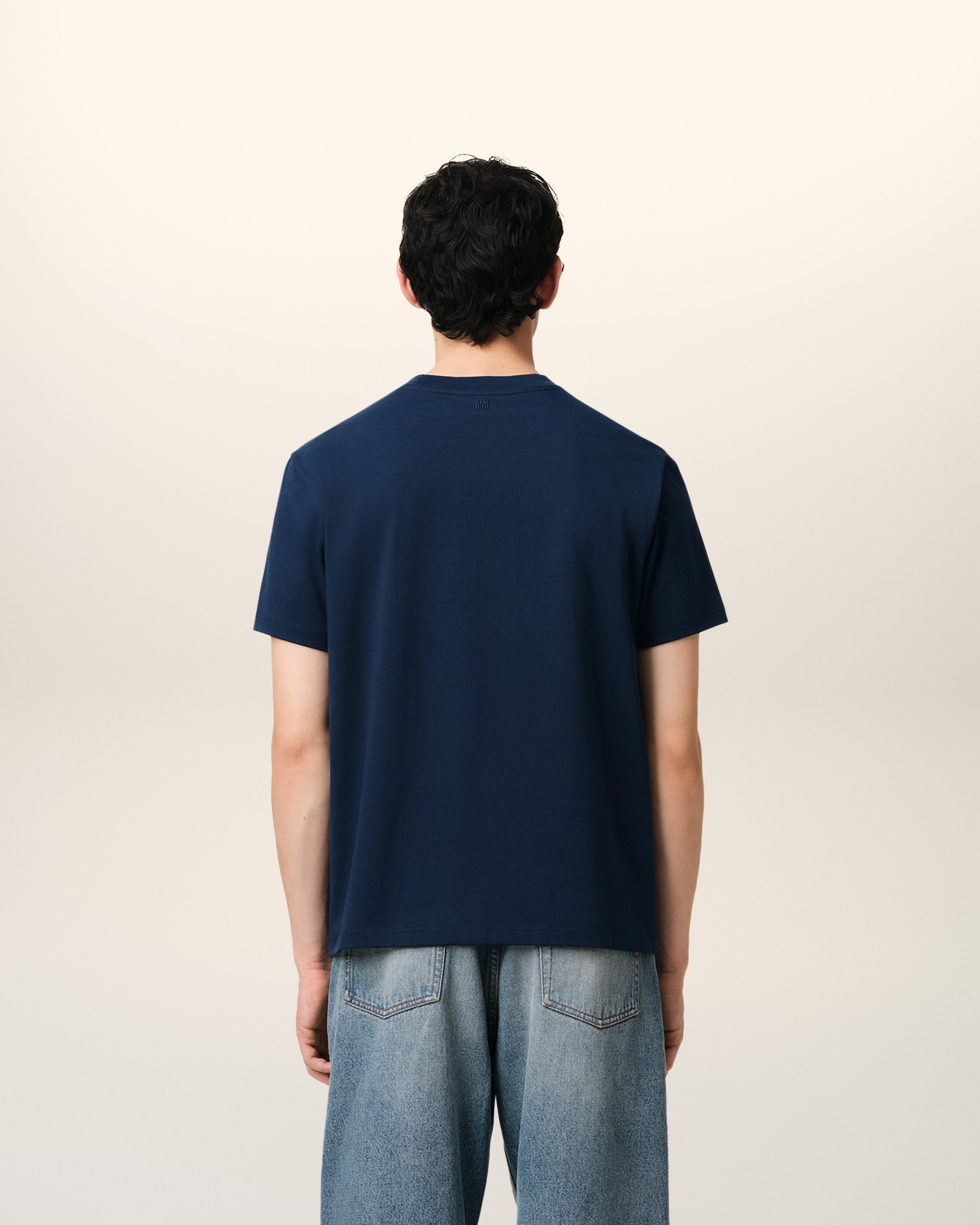 NAVY COTTON AMI DE COEUR T-SHIRT NIGHT BLUE