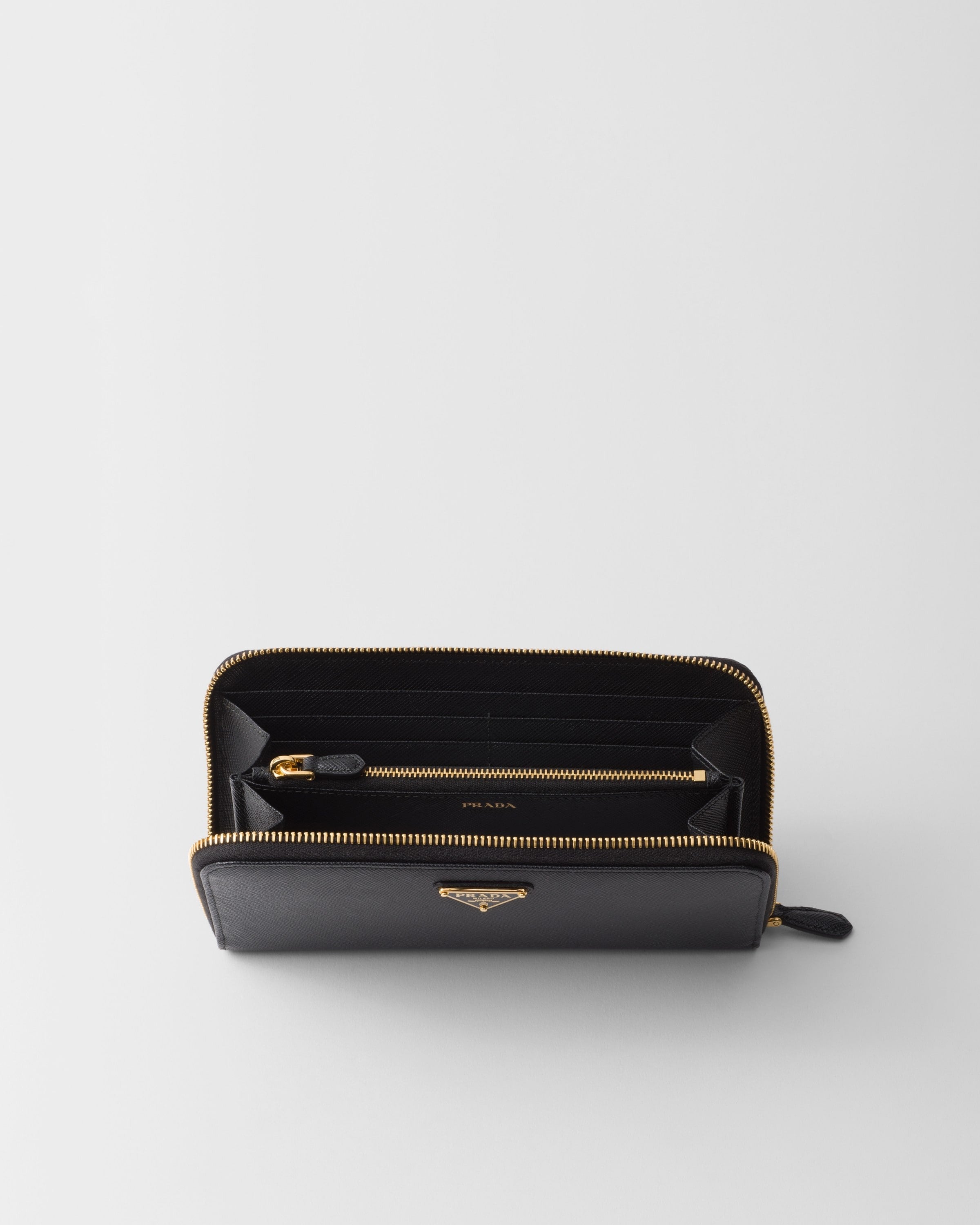 Large Saffiano Leather Wallet Black