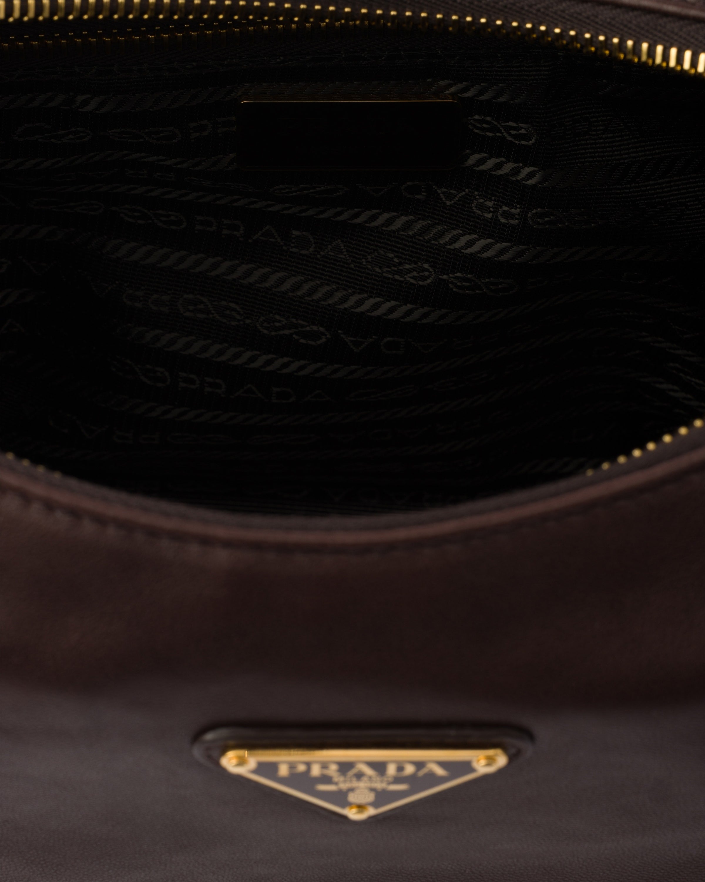 Large Prada Explore nappa leather bag Sienna