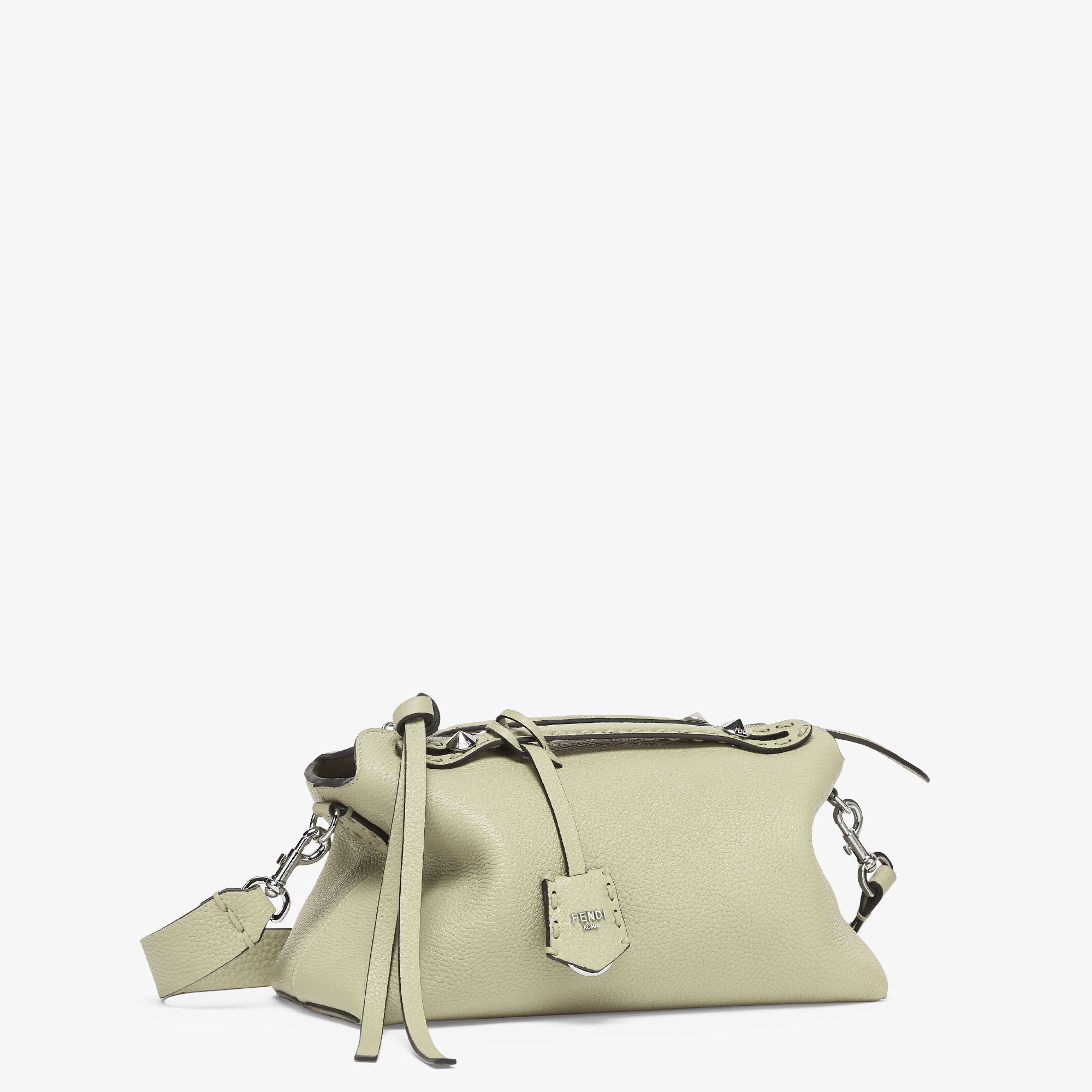 By The Way Selleria Medium Sage green Selleria bag with 192 hand-sewn topstitches