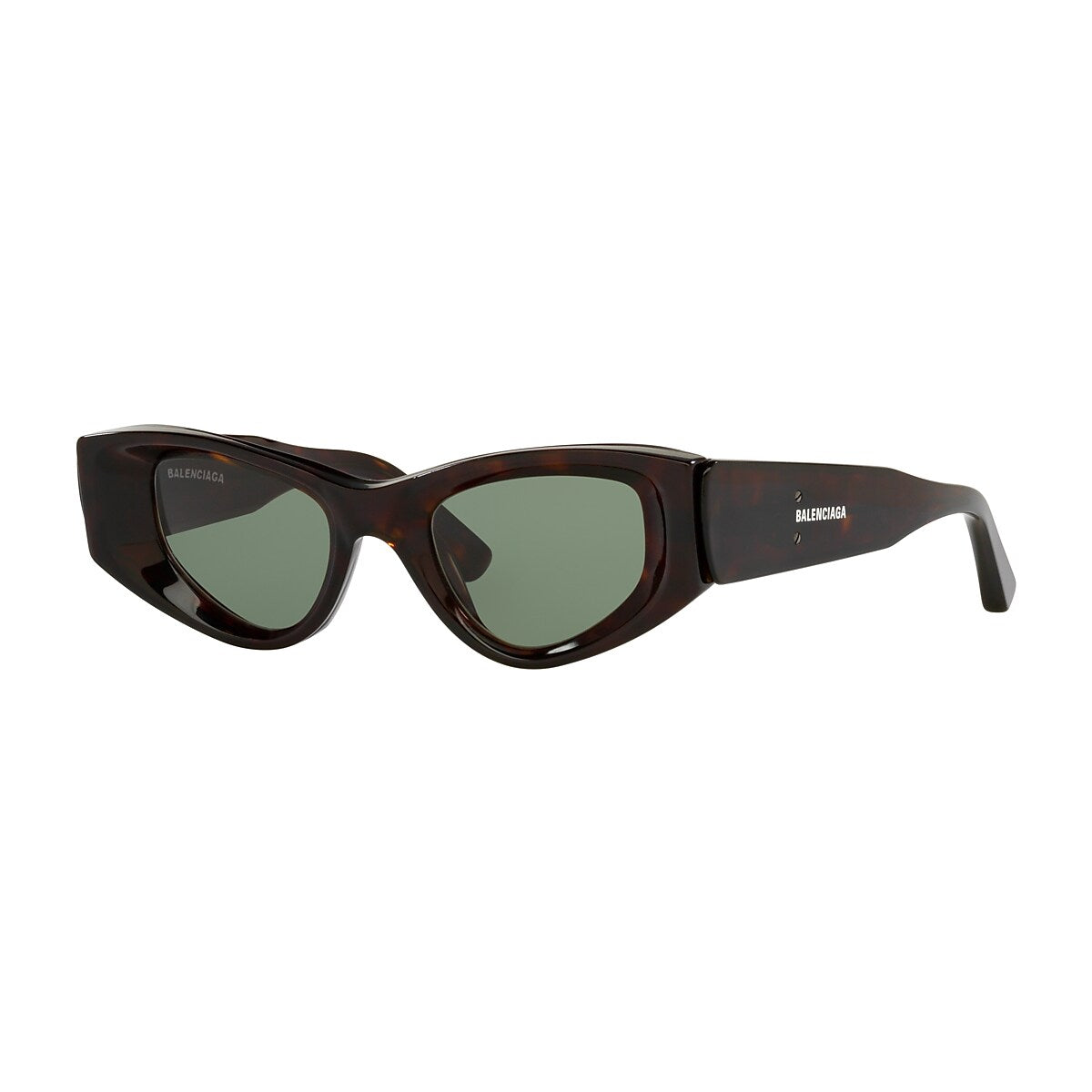 BALENCIAGA BB0243S Brown - Women Sunglasses, Green Lens