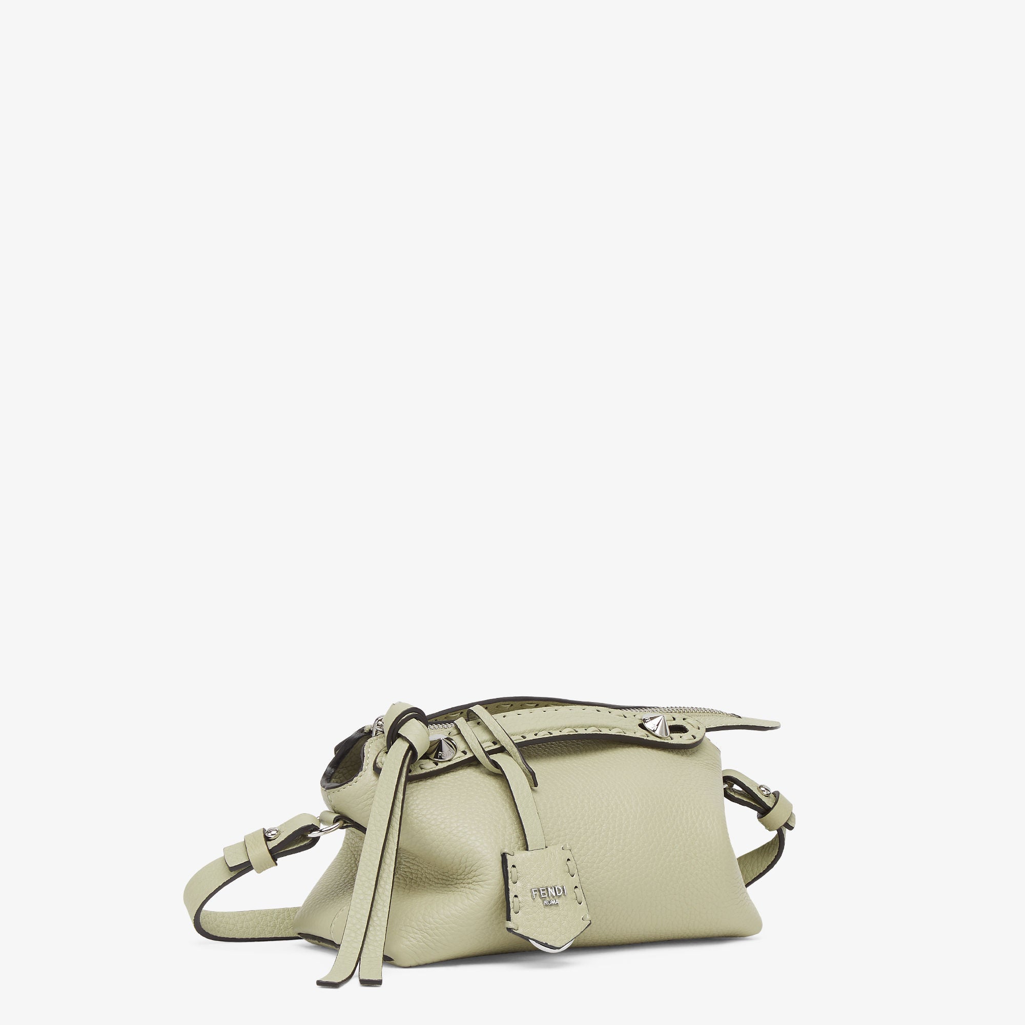 By The Way Selleria Mini Sage green Selleria mini-bag with 156 hand-sewn topstitches