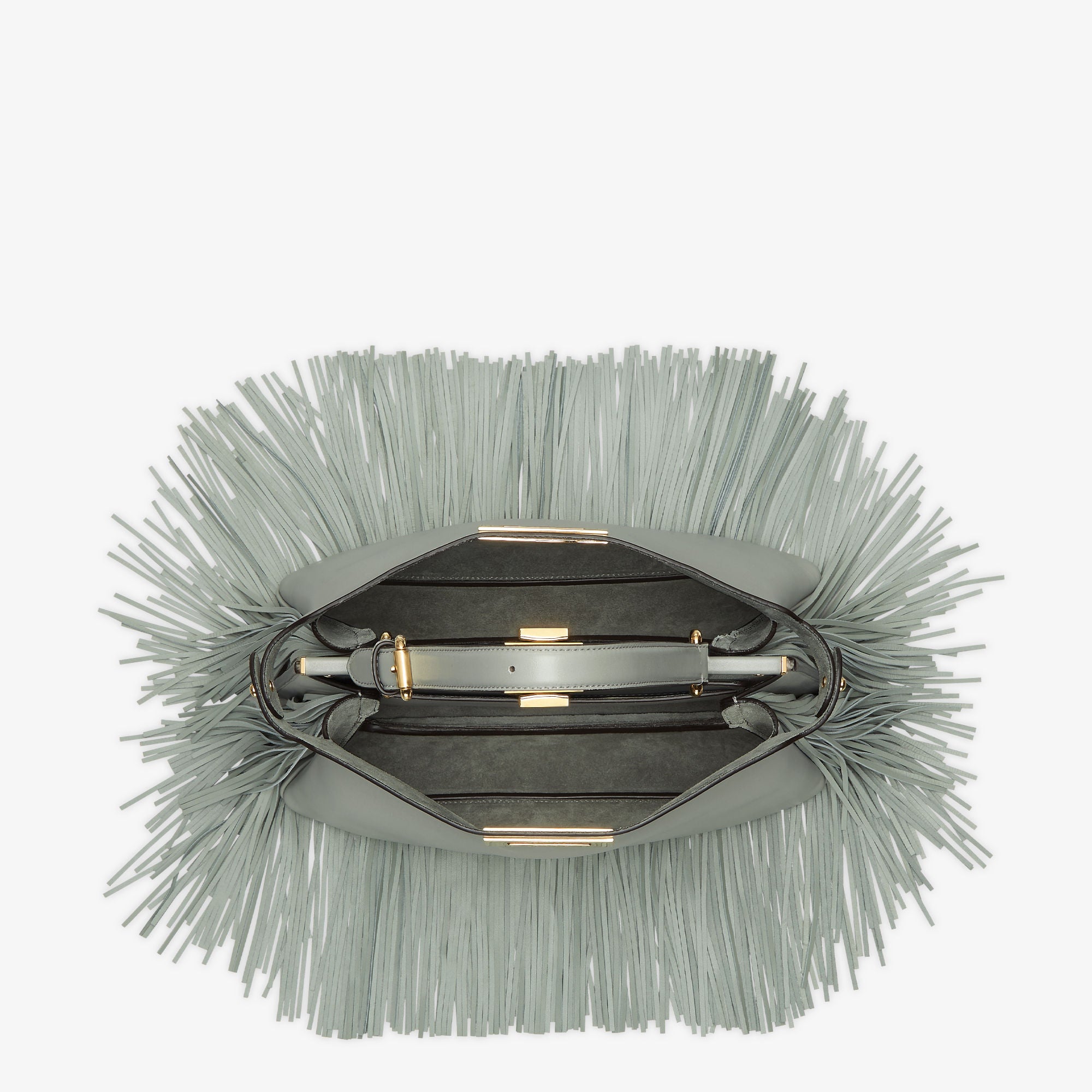 Peekaboo Soft Medium Matcha green leather bag