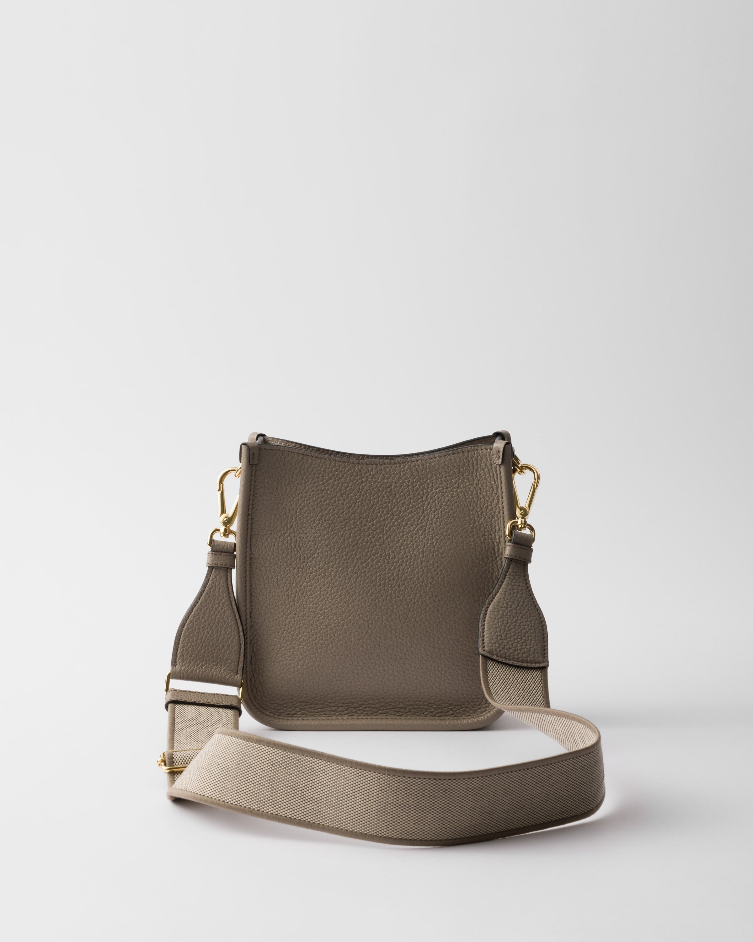 Leather mini shoulder bag Clay Gray