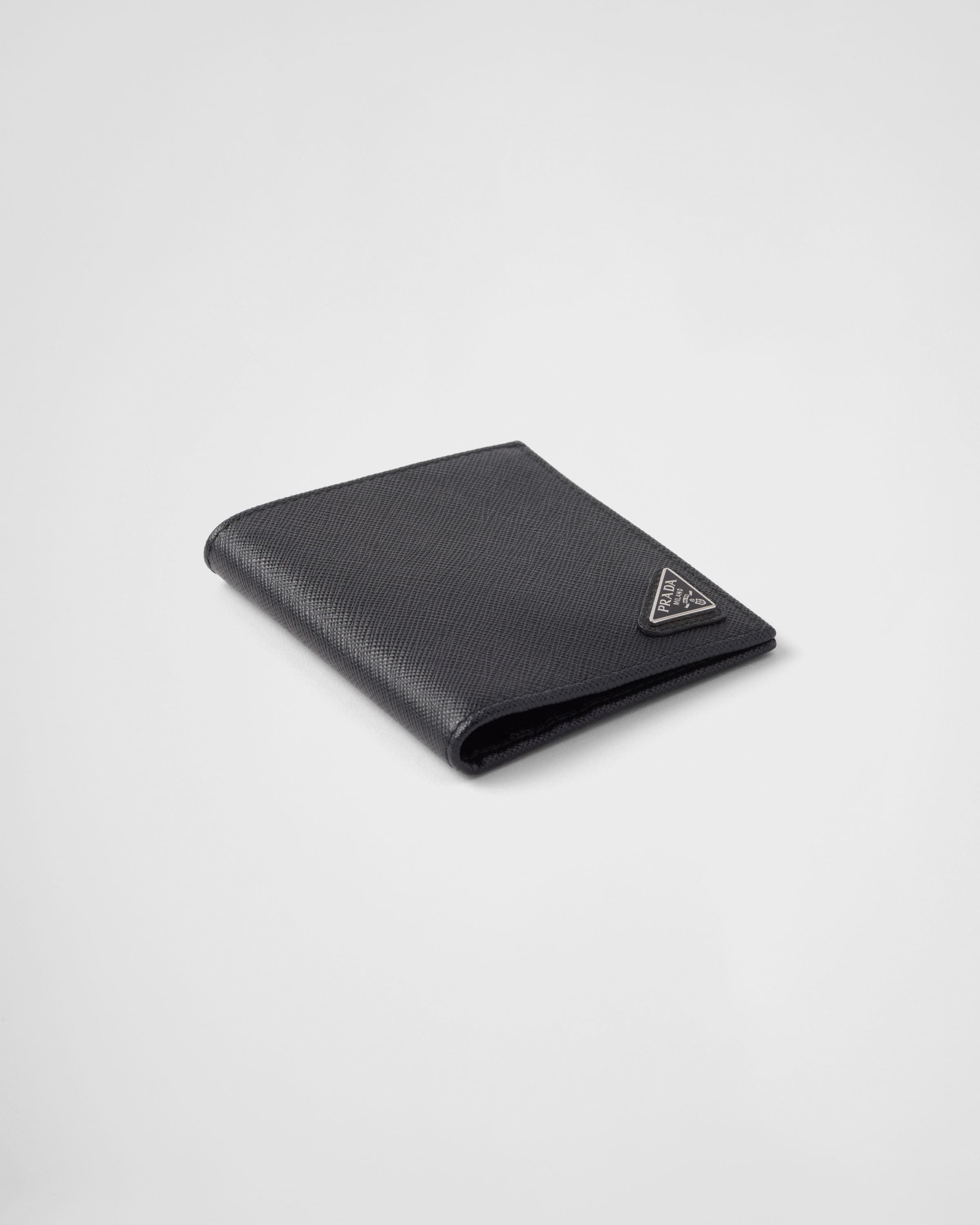 Saffiano leather wallet Black
