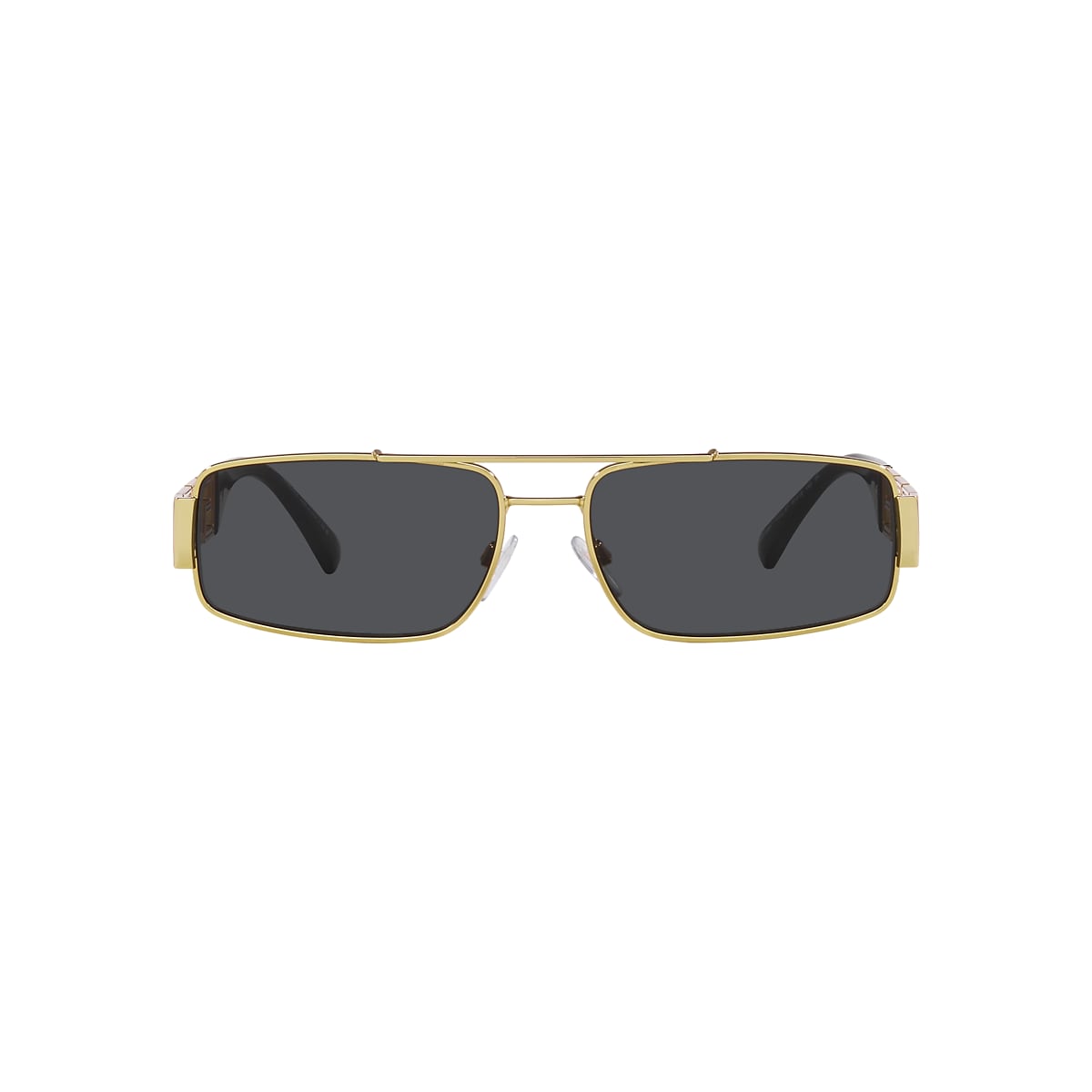 VERSACE VE2257 Gold - Men Luxury Sunglasses, Light Brown Mirror Dark Gold Lens