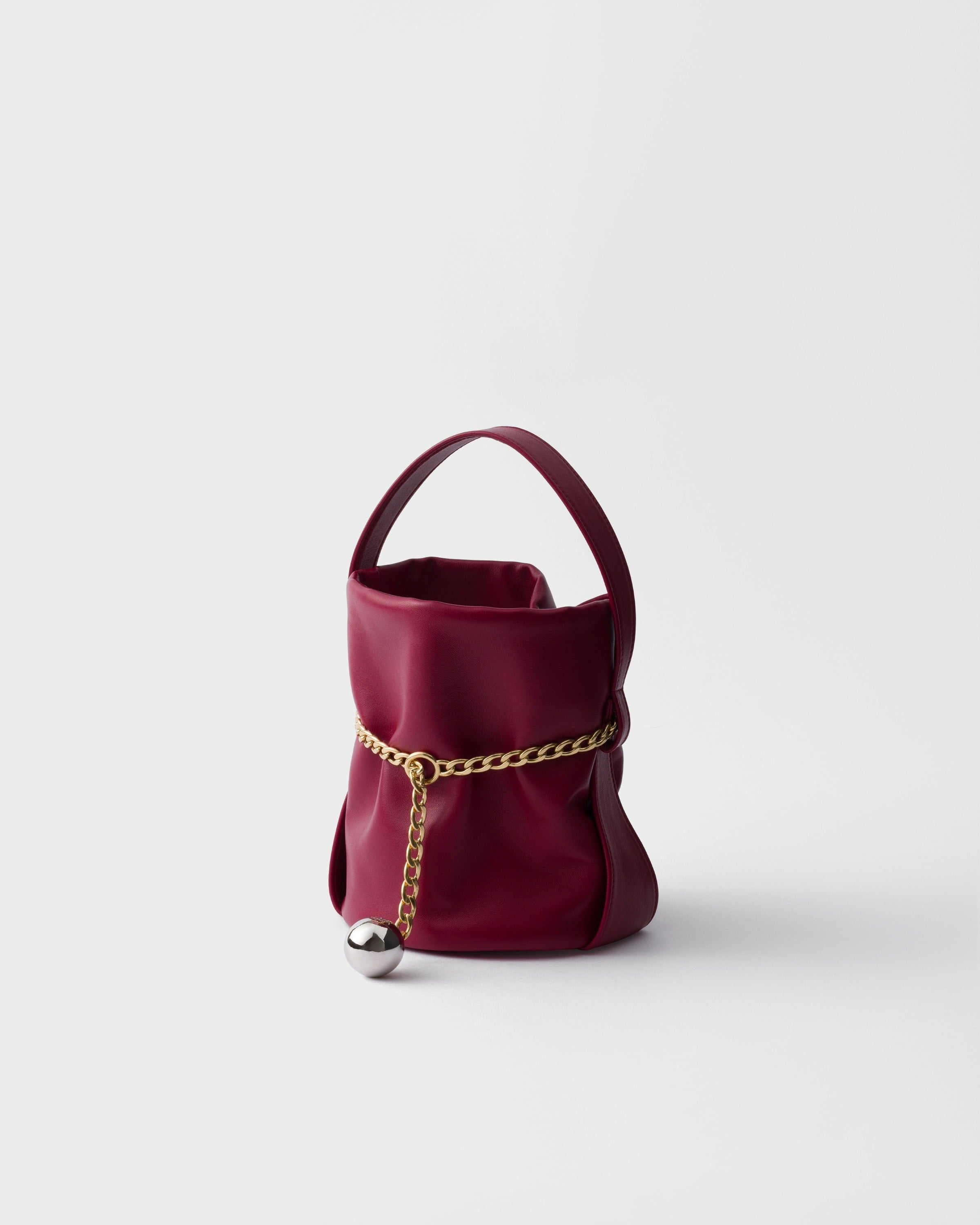 Petit Sac Noir nappa leather mini-bucket bag Cherry