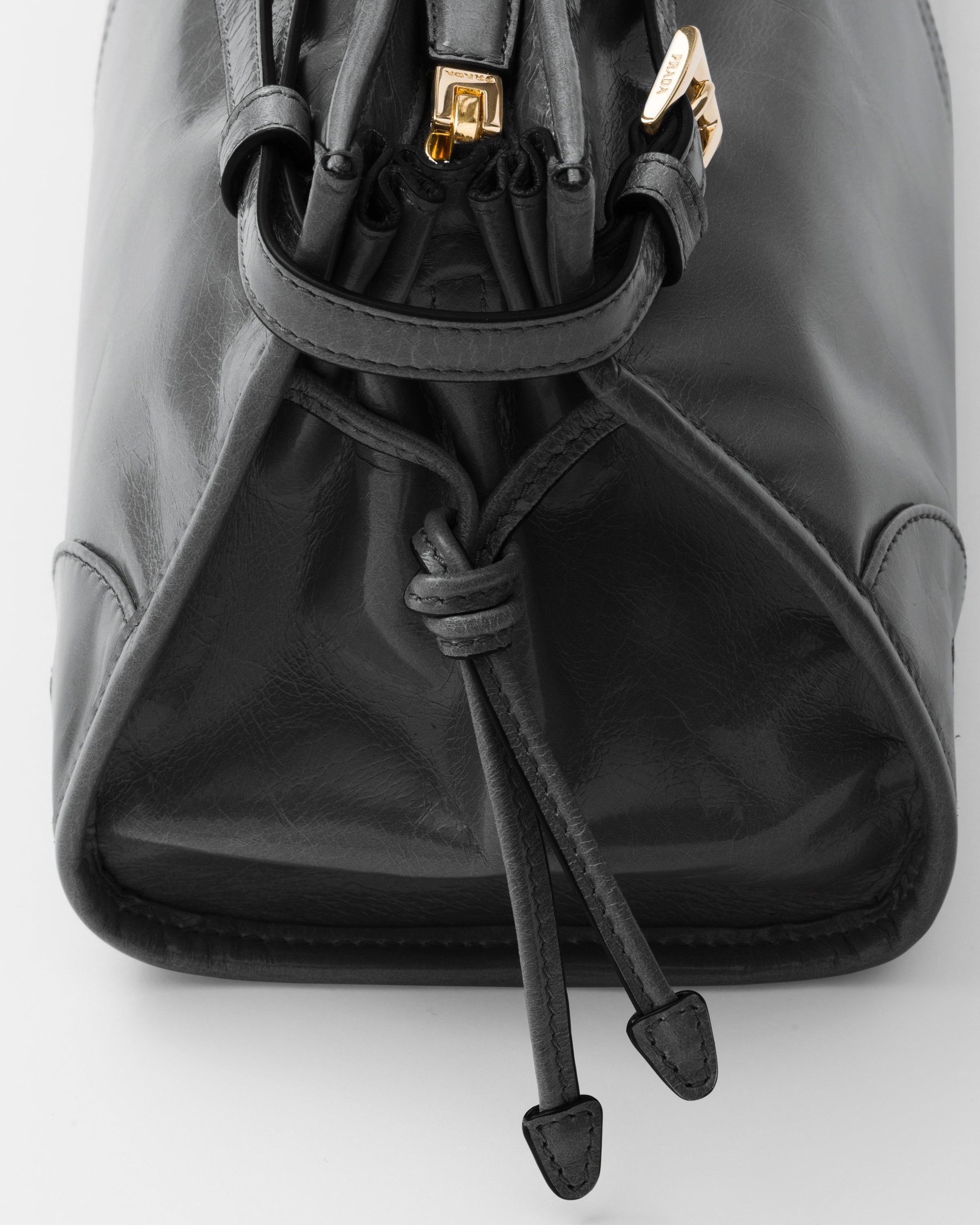 Prada Bonnie medium leather handbag Black