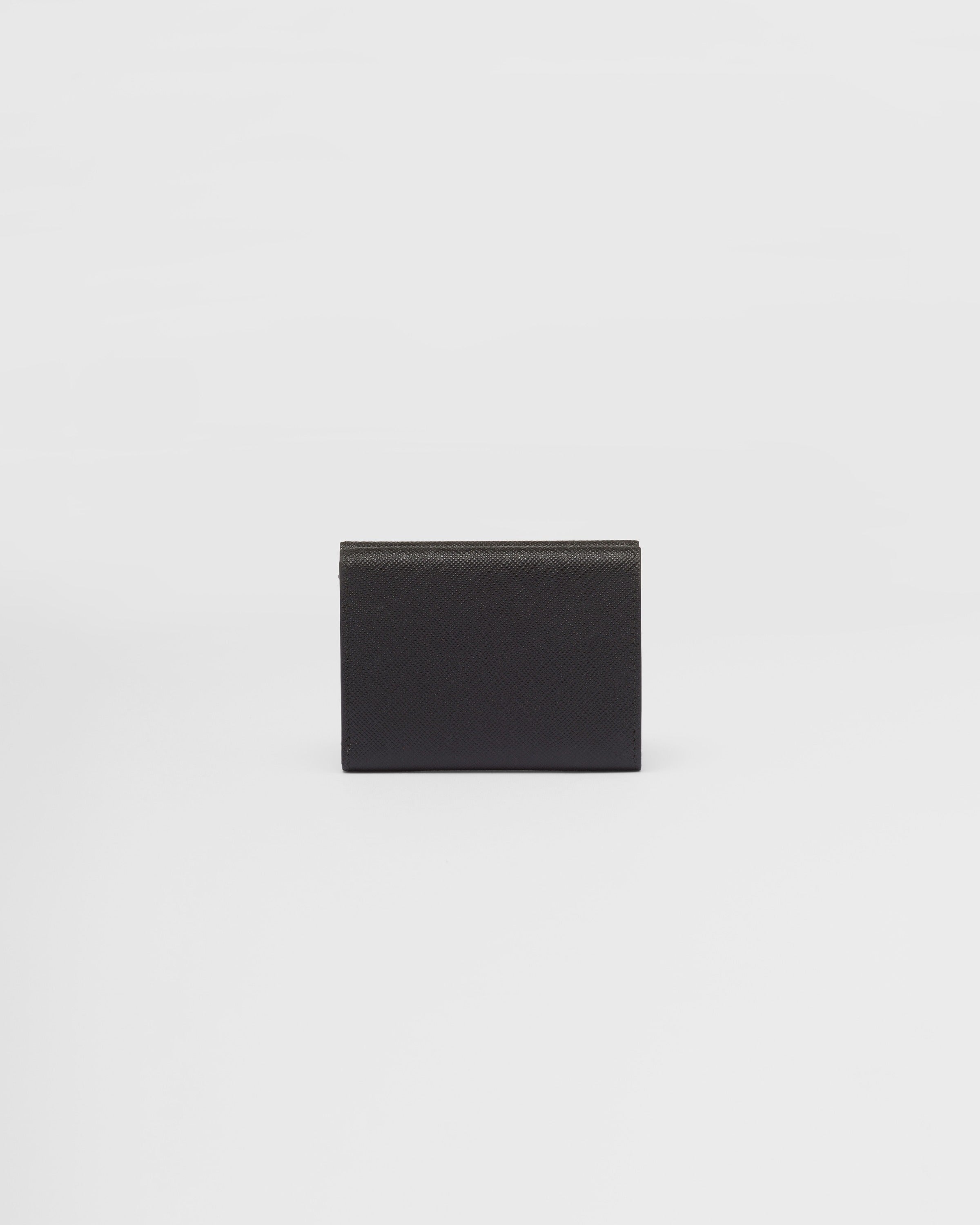 Small Saffiano leather wallet Black
