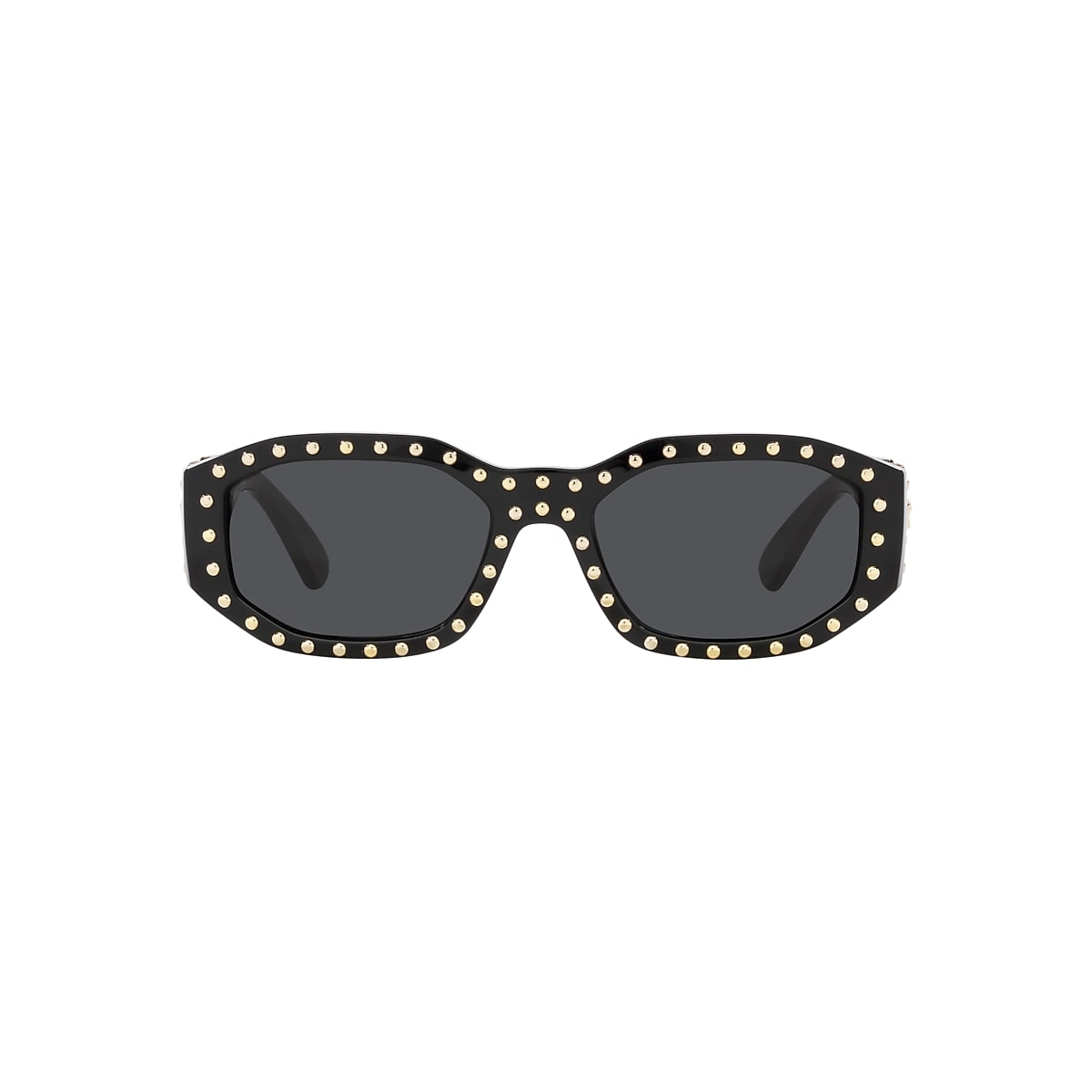 VERSACE VE4361 Biggie Black - Unisex Luxury Sunglasses, Dark Grey Lens