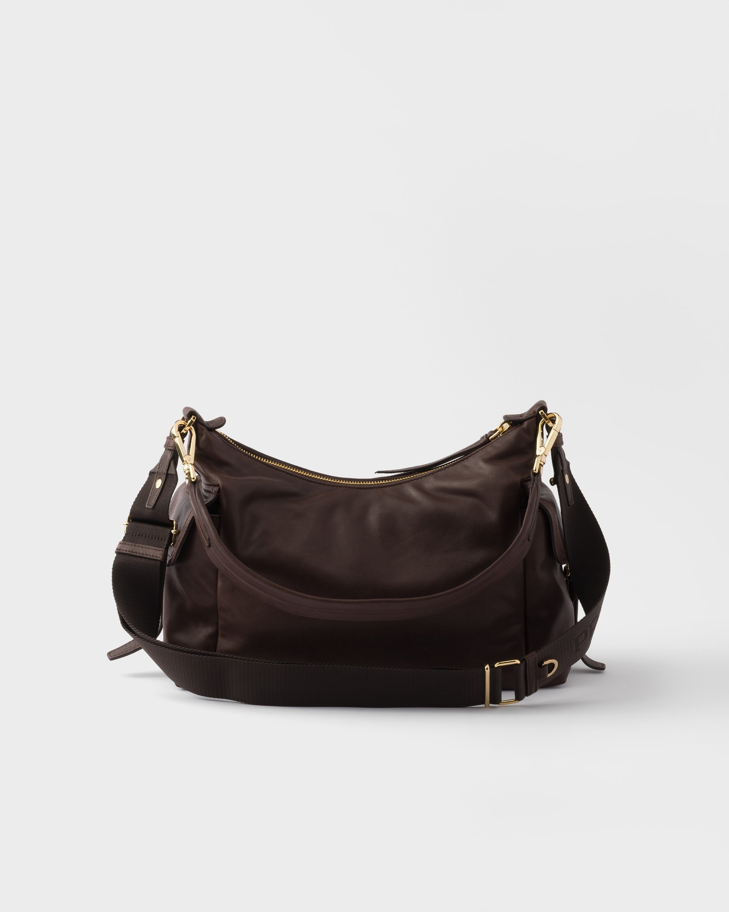 Large Prada Explore nappa leather bag Sienna