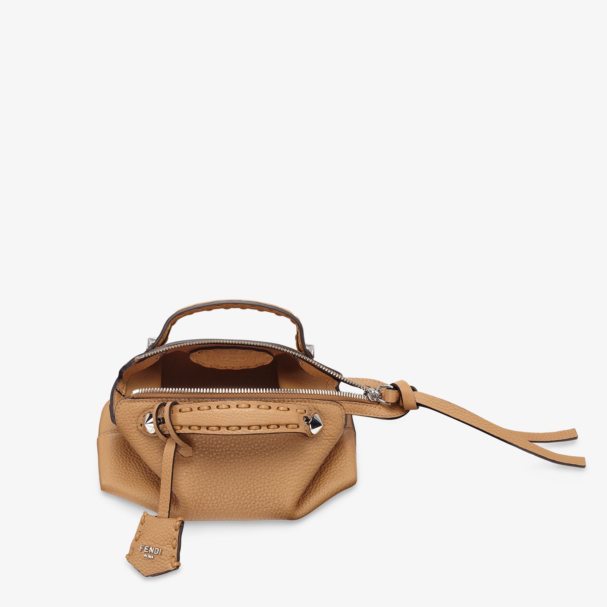 By The Way Selleria Mini Cappuccino-colored Selleria mini-bag with 156 hand-sewn stitches