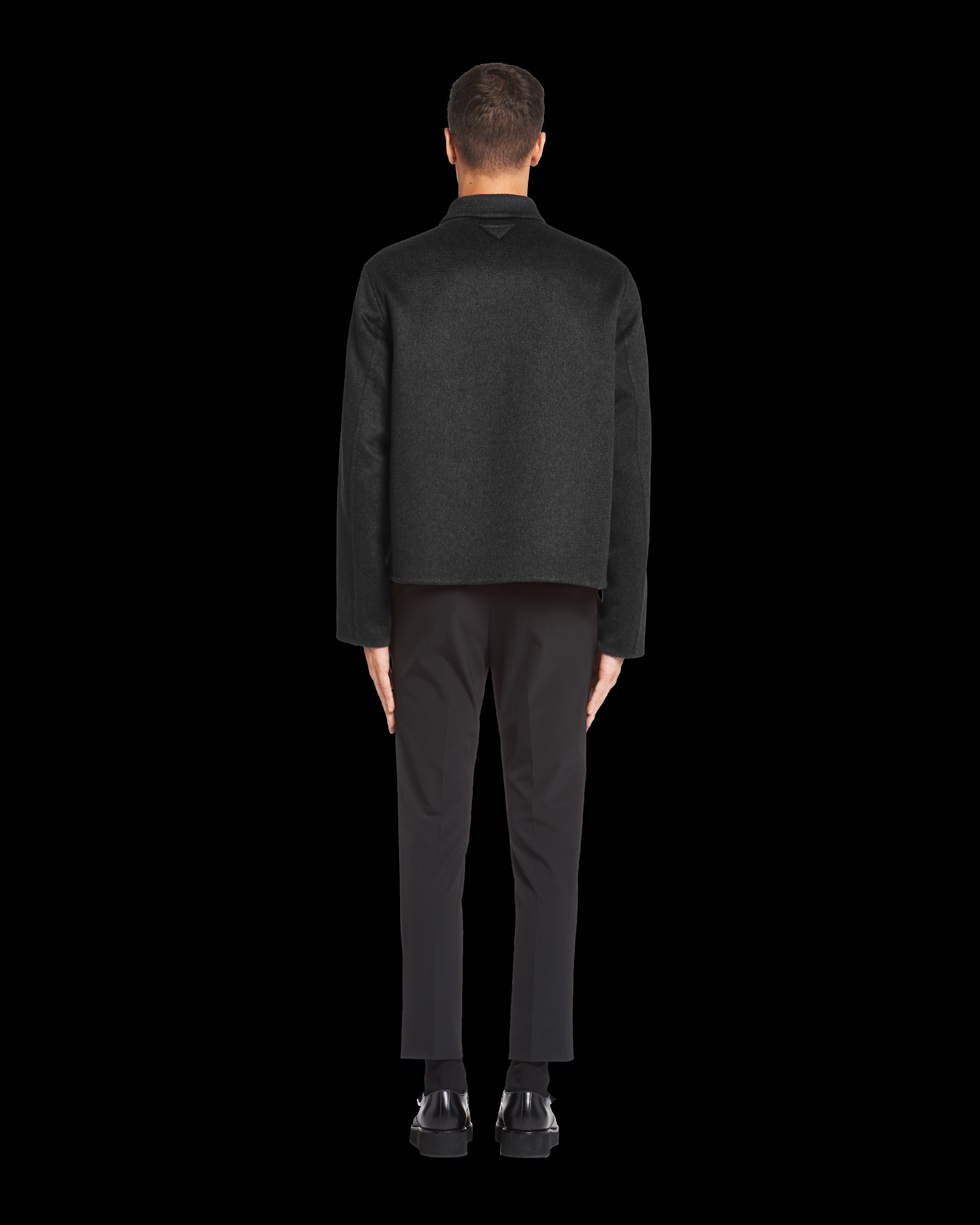 Cashmere blouson jacket Black