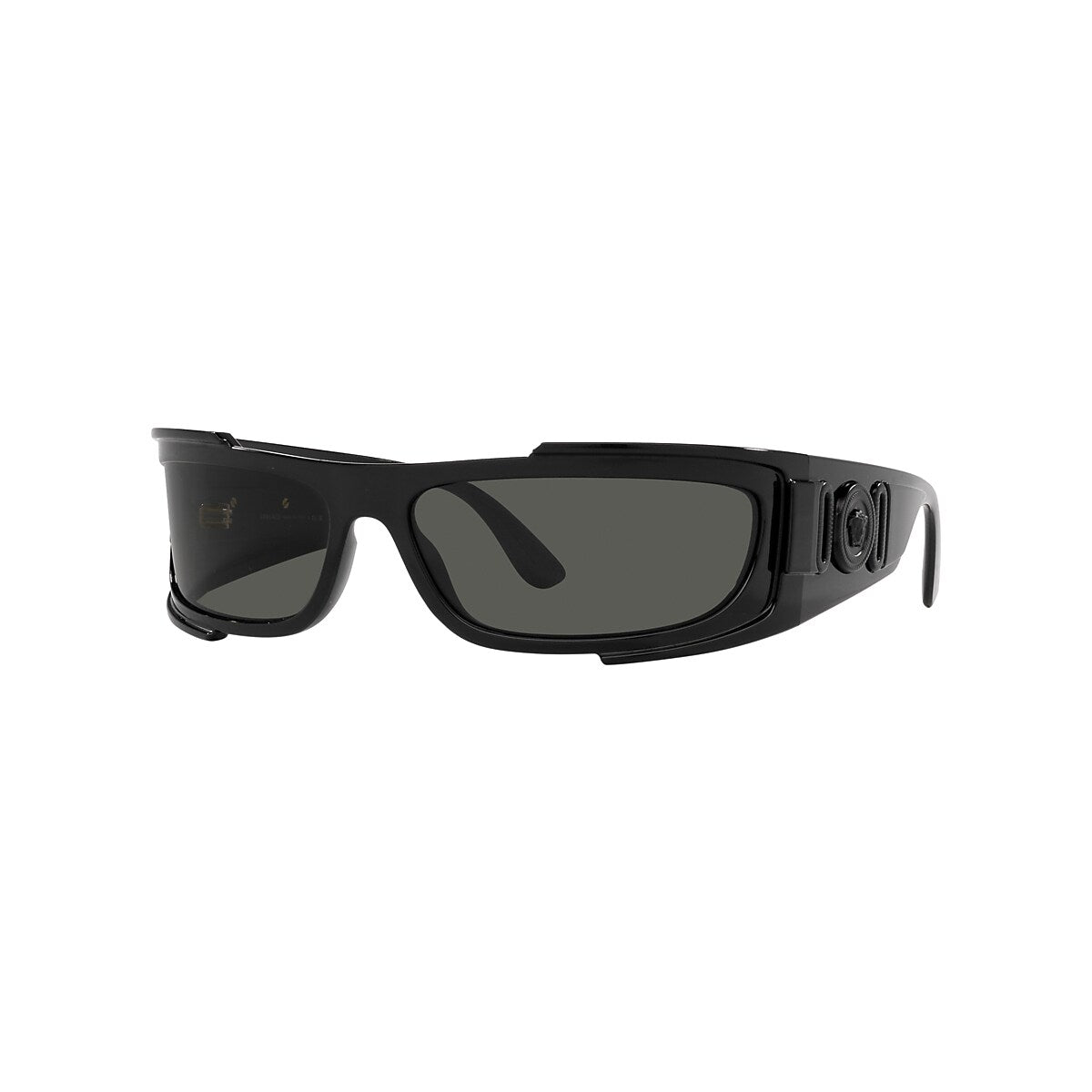 VERSACE VE4446 Black - Men Luxury Sunglasses, Dark Grey Lens