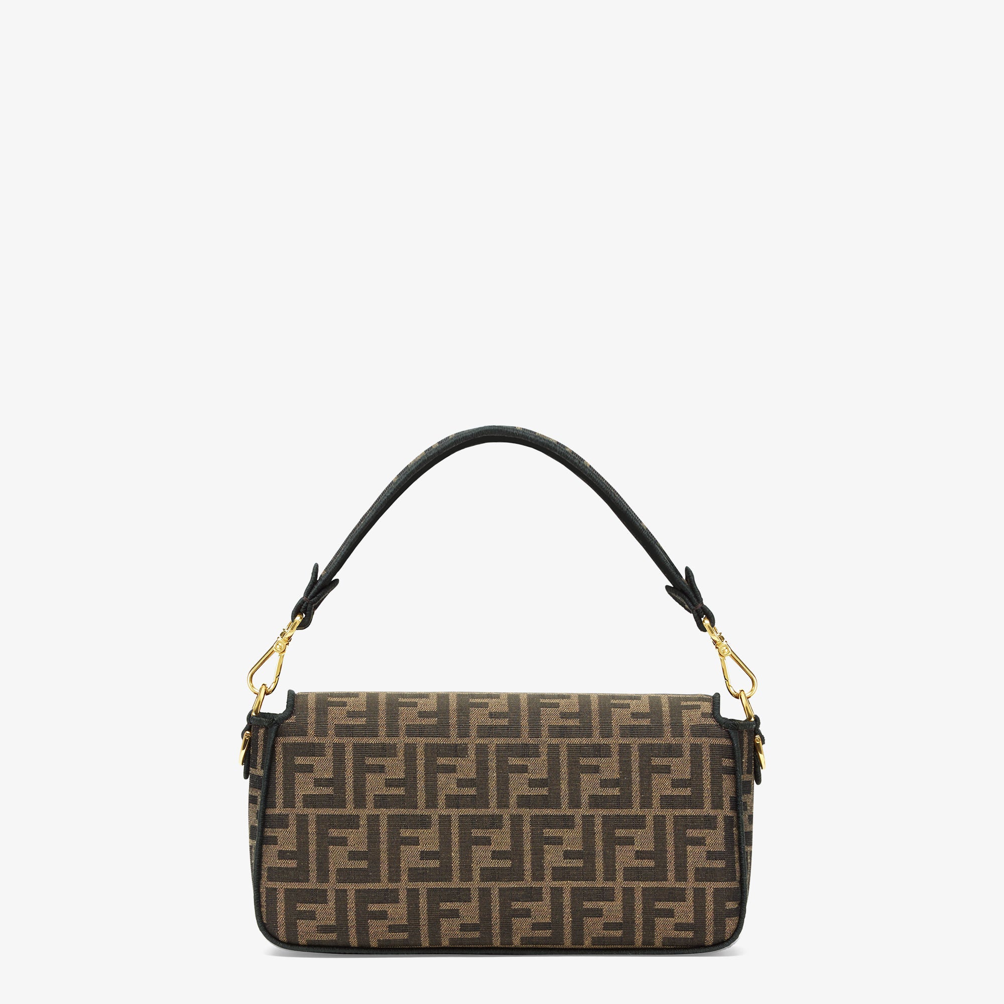 Baguette Brown FF jacquard fabric bag