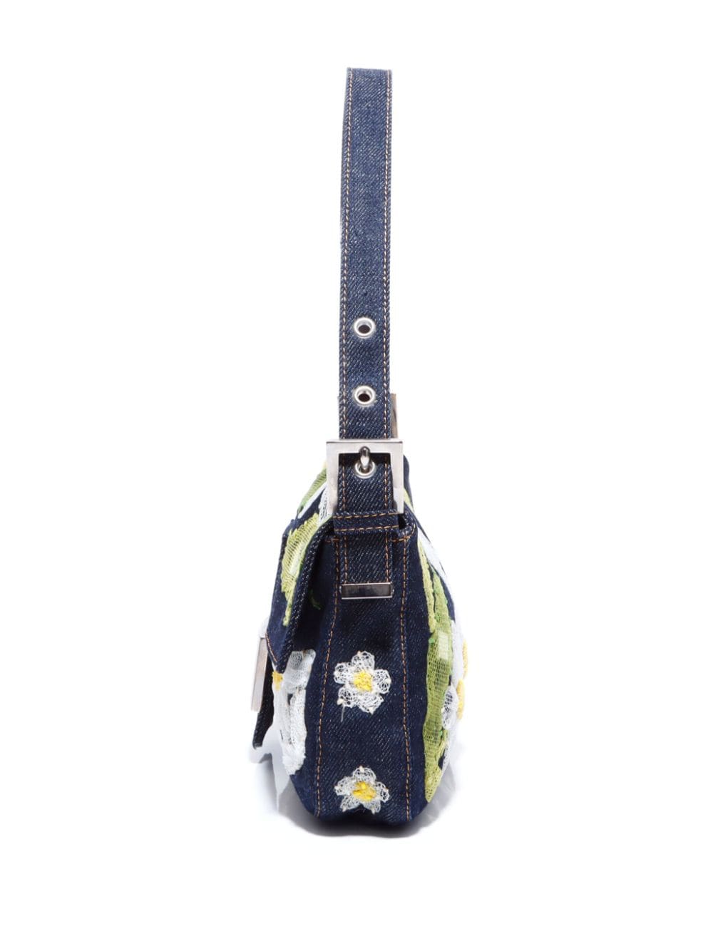 Fendi Mamma Baguette Flower Shoulder Bag