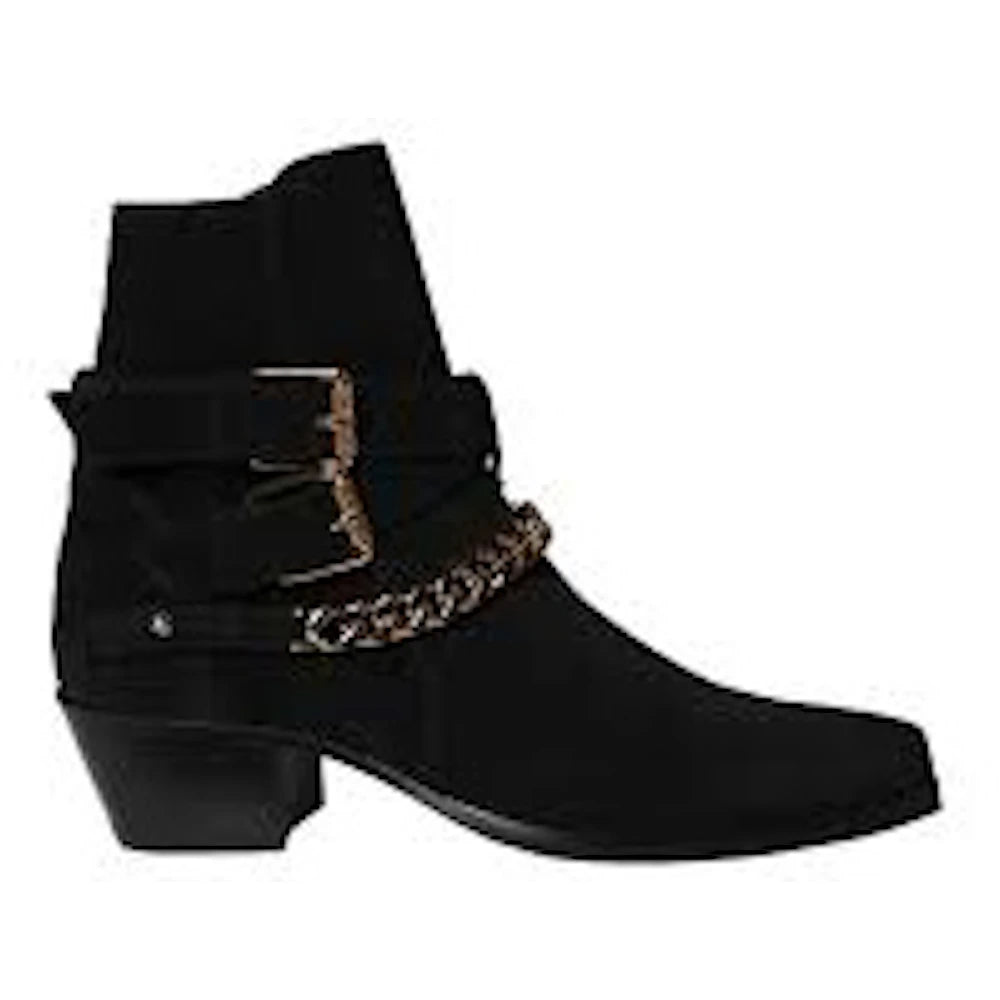 AMIRI Jodhpur Chain Boots Black Suede