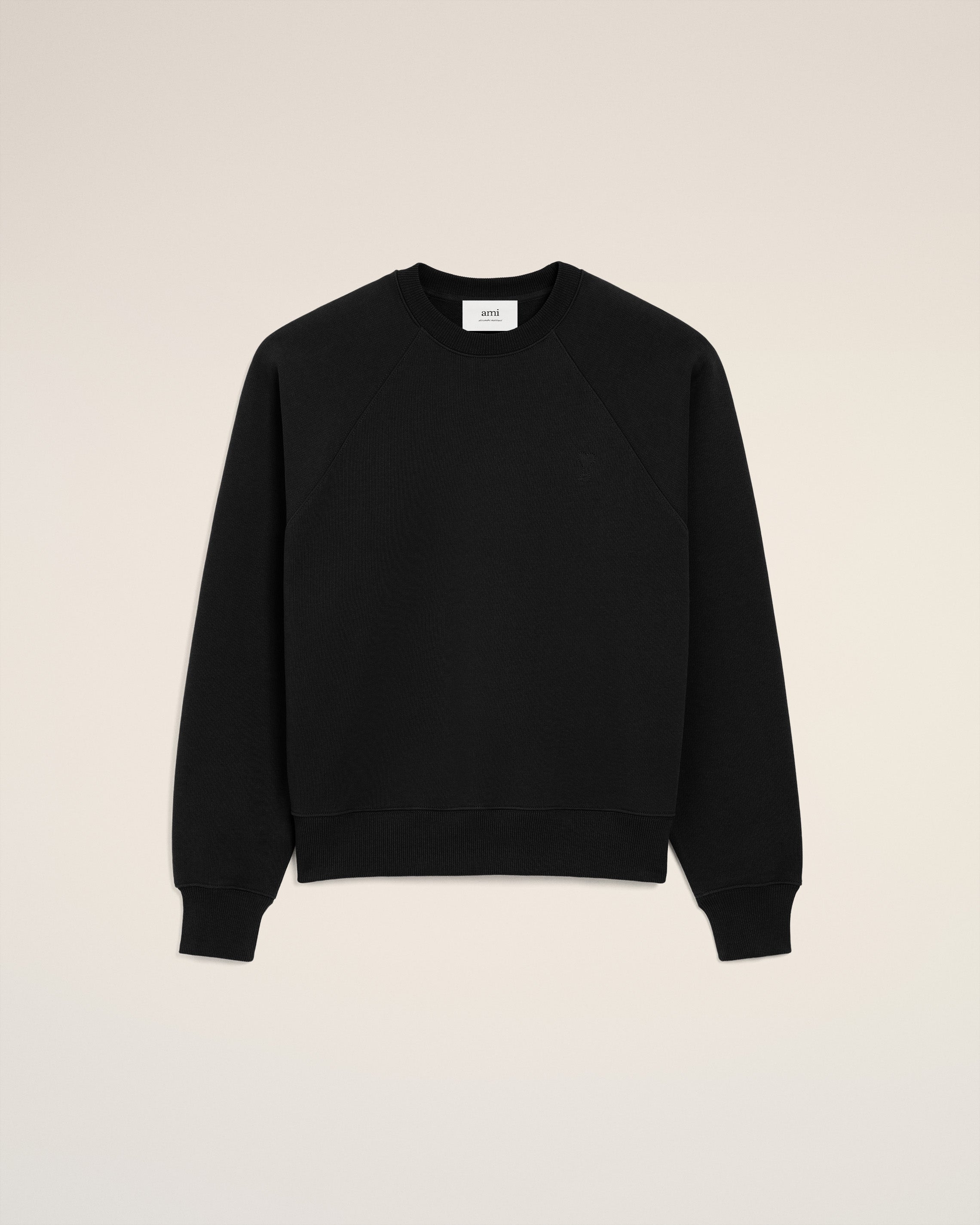 Black Cotton Ami De Coeur Sweatshirt BLACK