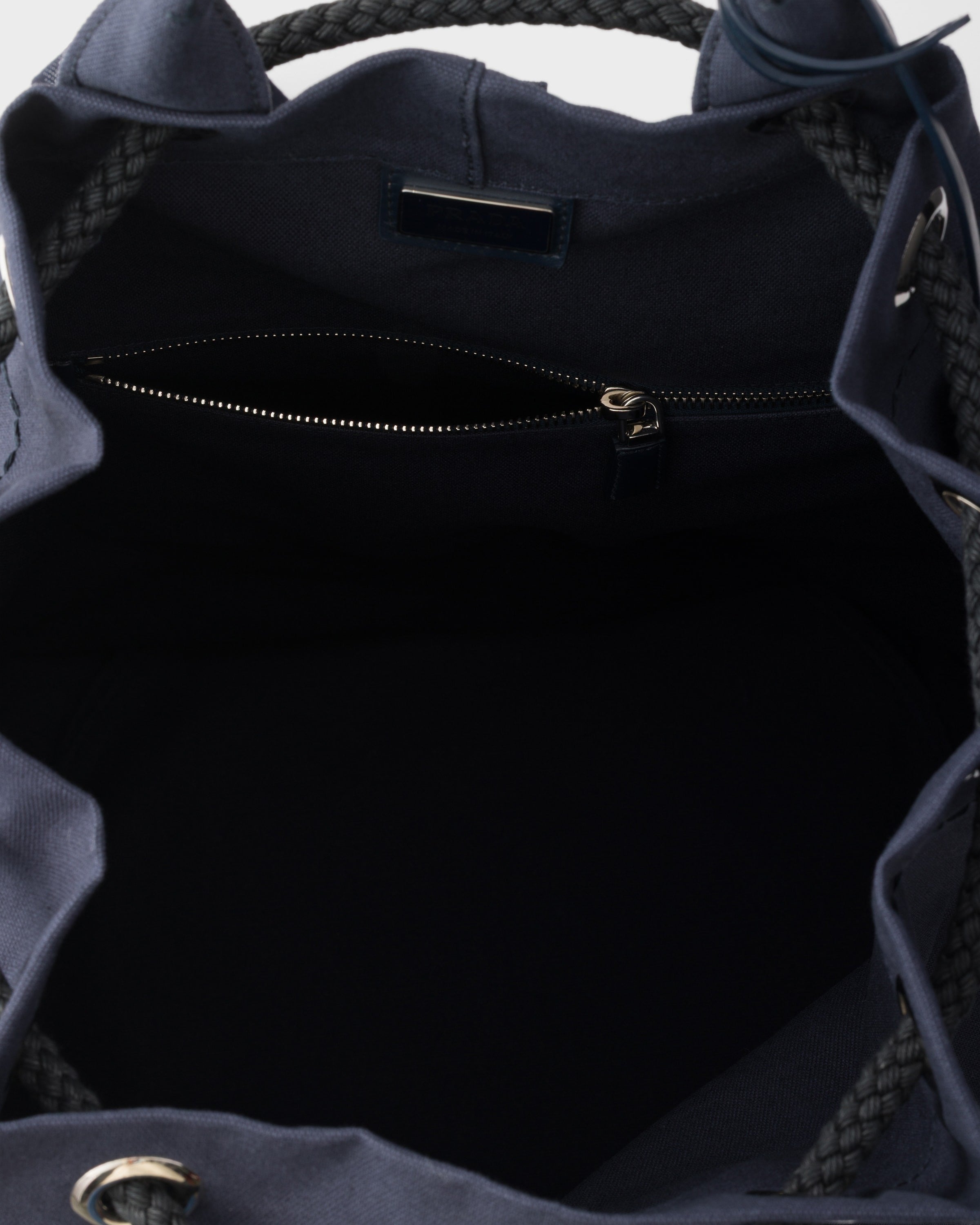 Canvas drawstring duffle bag Baltic Blue
