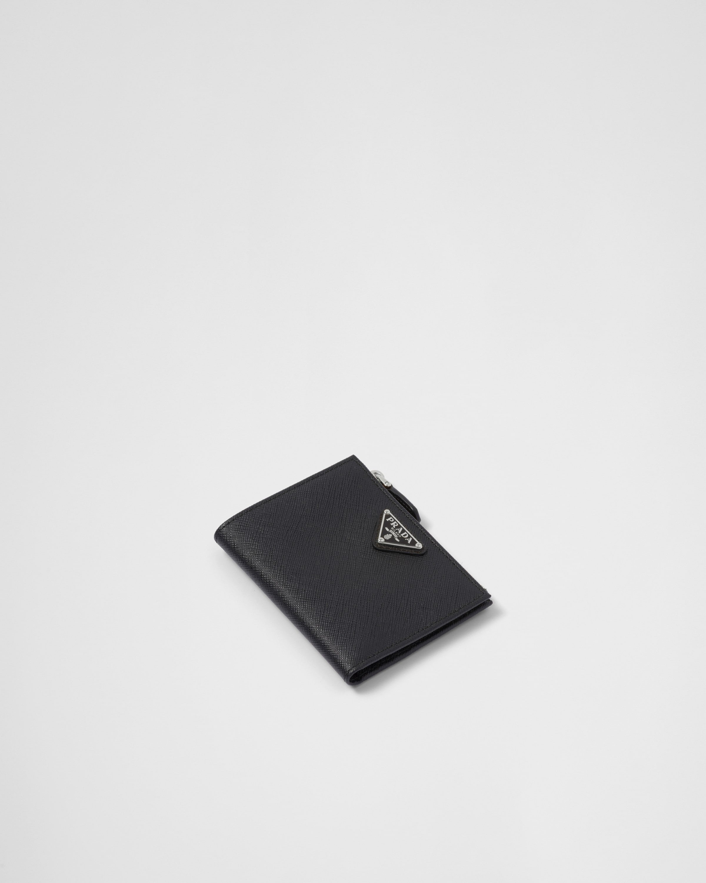 Small Saffiano leather wallet Black