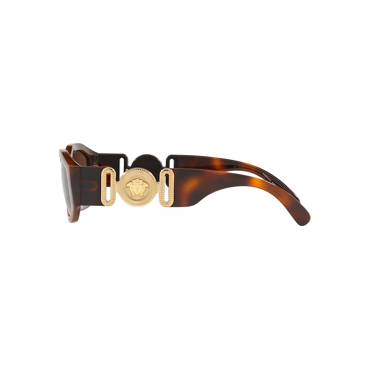 VERSACE VE4361 Biggie Havana - Unisex Luxury Sunglasses, Dark Brown Lens