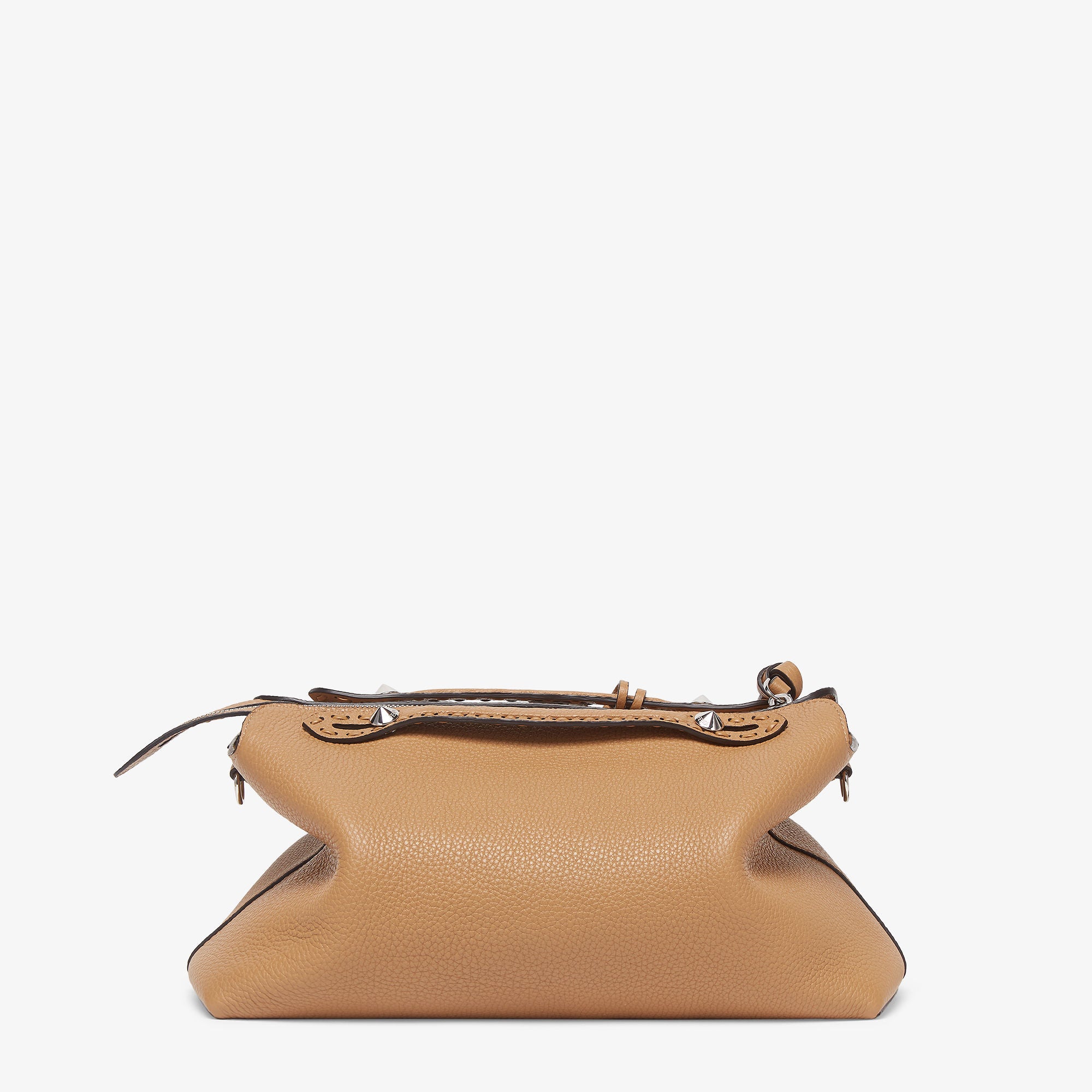 By The Way Selleria Large Cappuccino-colored Selleria bag with 200 hand-sewn stitches