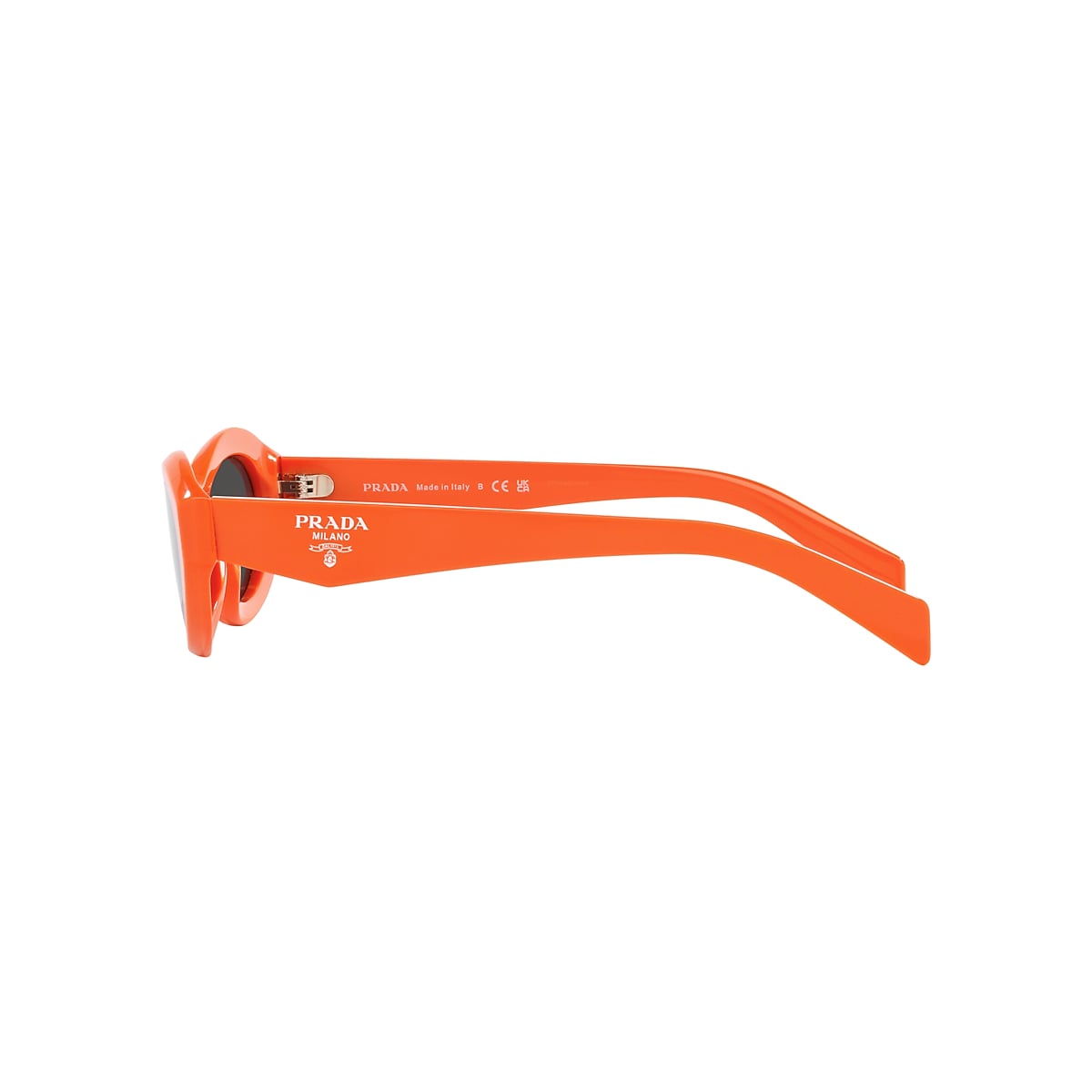 PRADA PR 26ZS Orange - Women Luxury Sunglasses, Dark Grey Lens