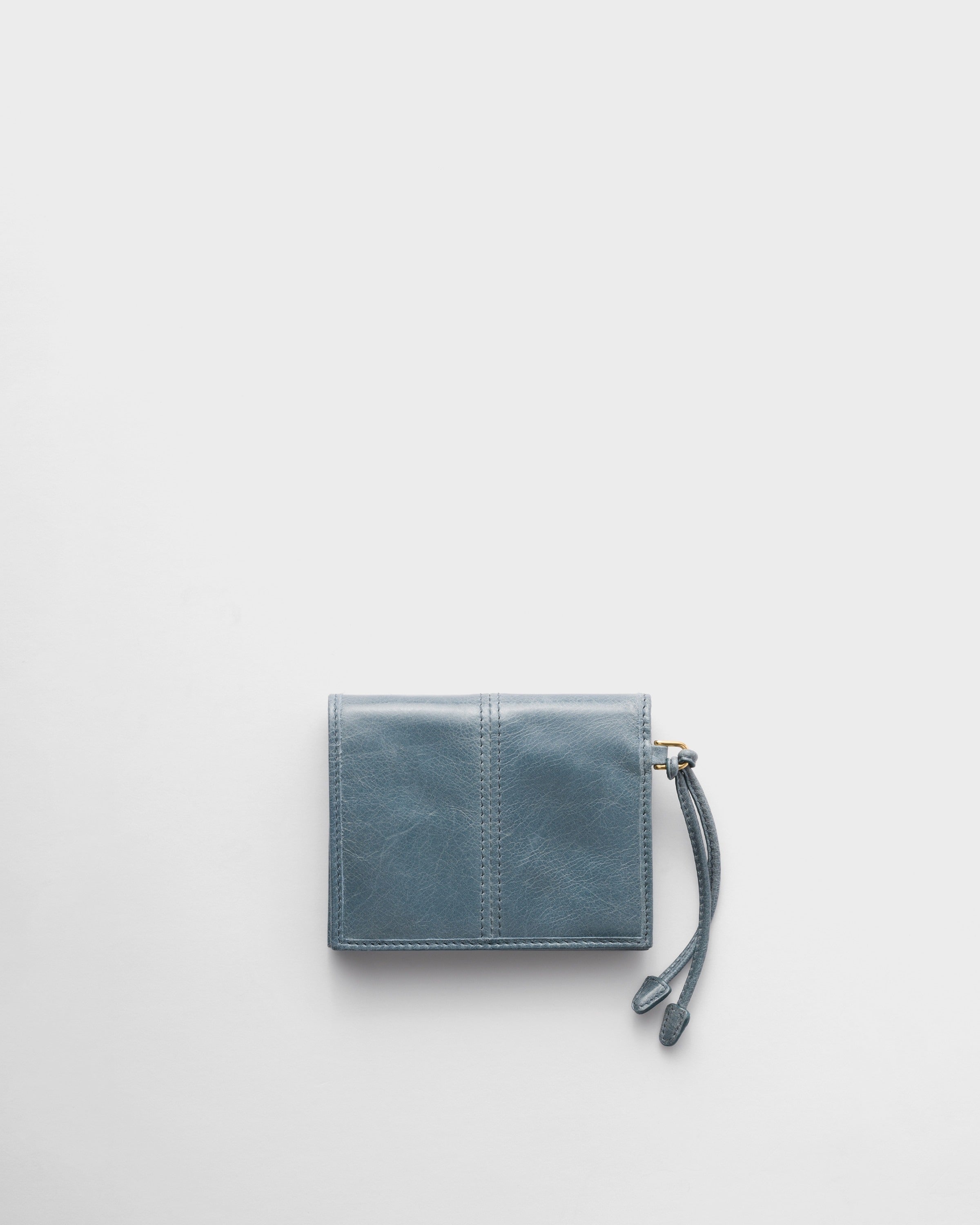Small leather wallet Aviator Blue