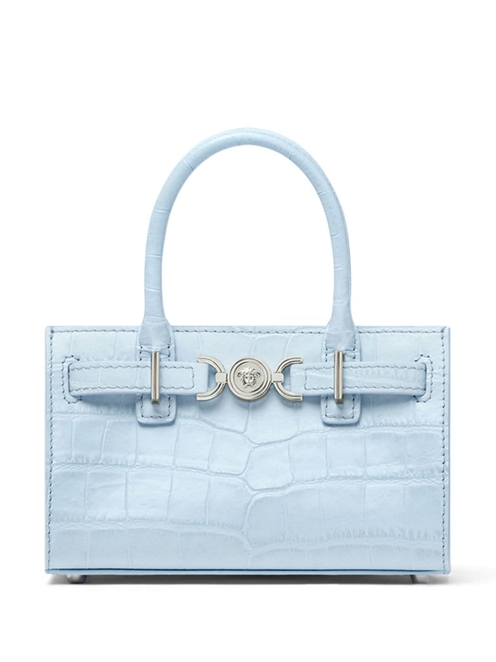 Versace Mini crocodile-embossed Leather Tote Bag