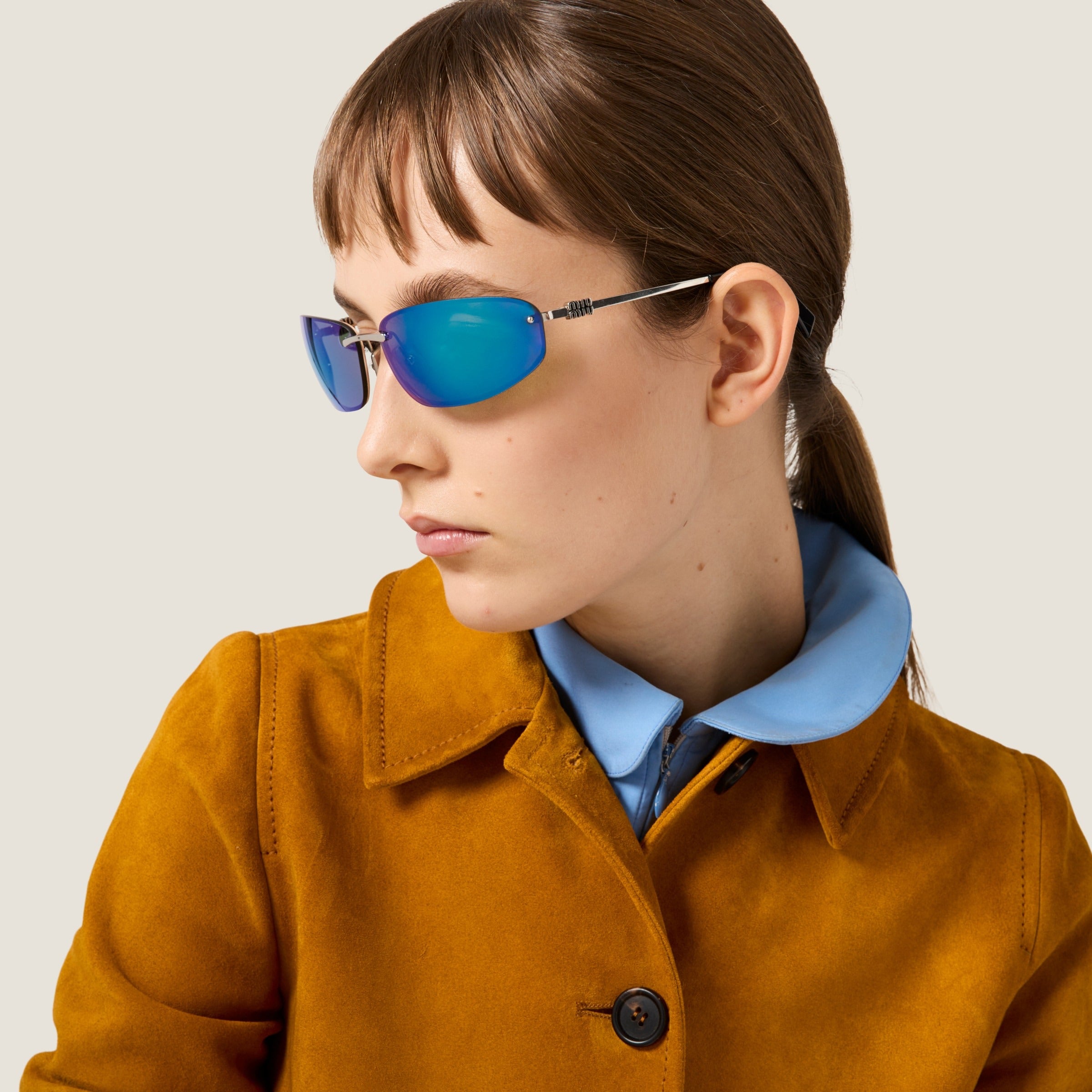 Miu Nocturne sunglasses Mirrored Cyan Lenses
