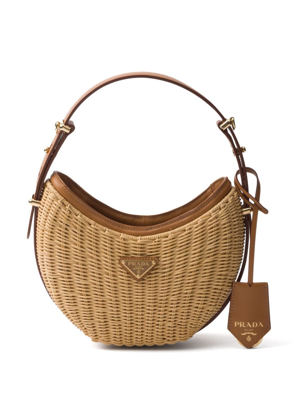 Prada Arqué Woven Shoulder Bag