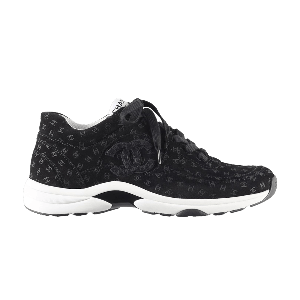 Chanel Suede Trainer Printed CC Black (Women's)