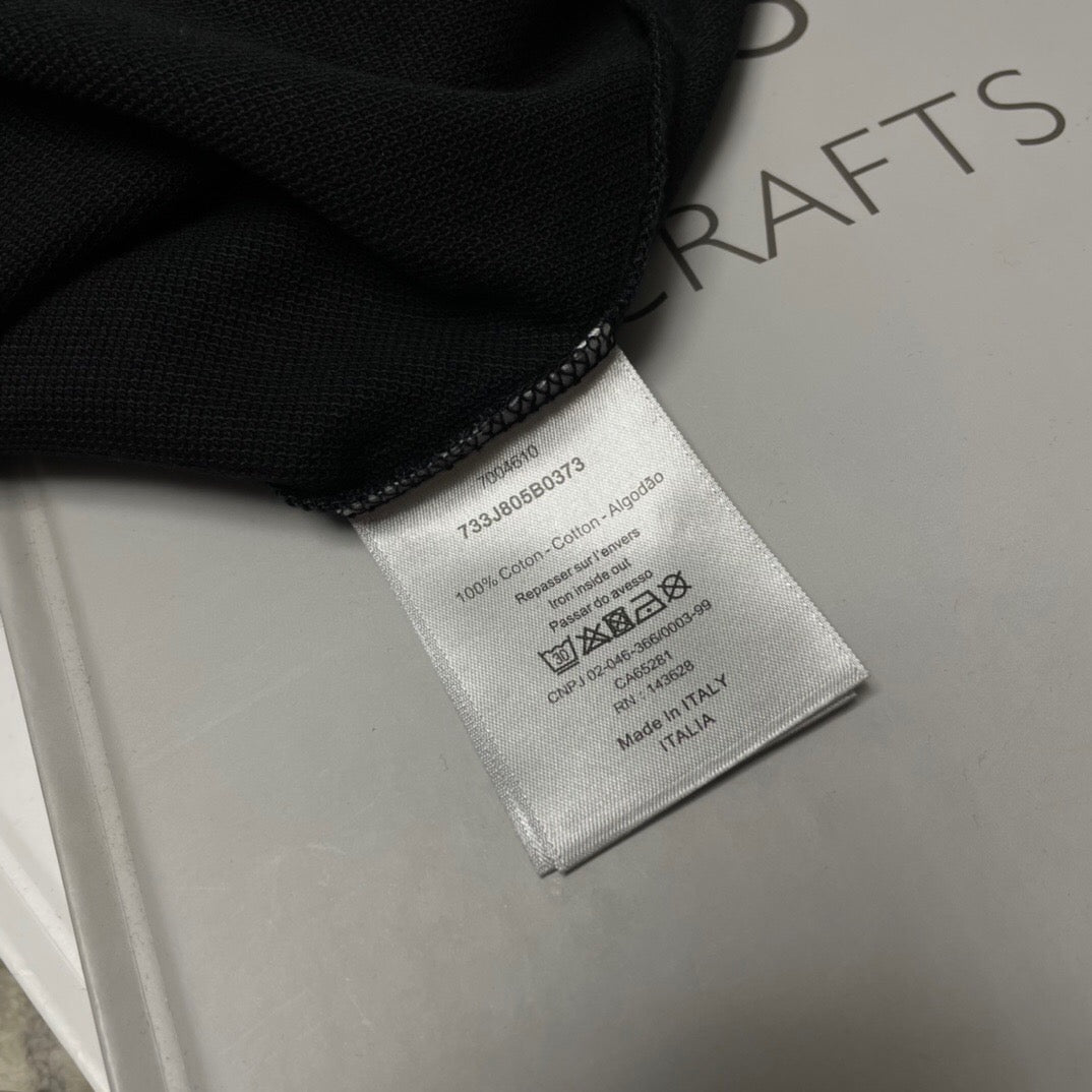 Bee Embroidered Polo Black