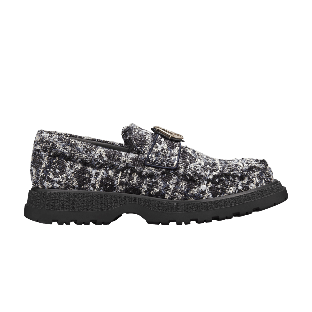 Dior Buffalo Loafer 'Cannage Tweed - Navy Blue'