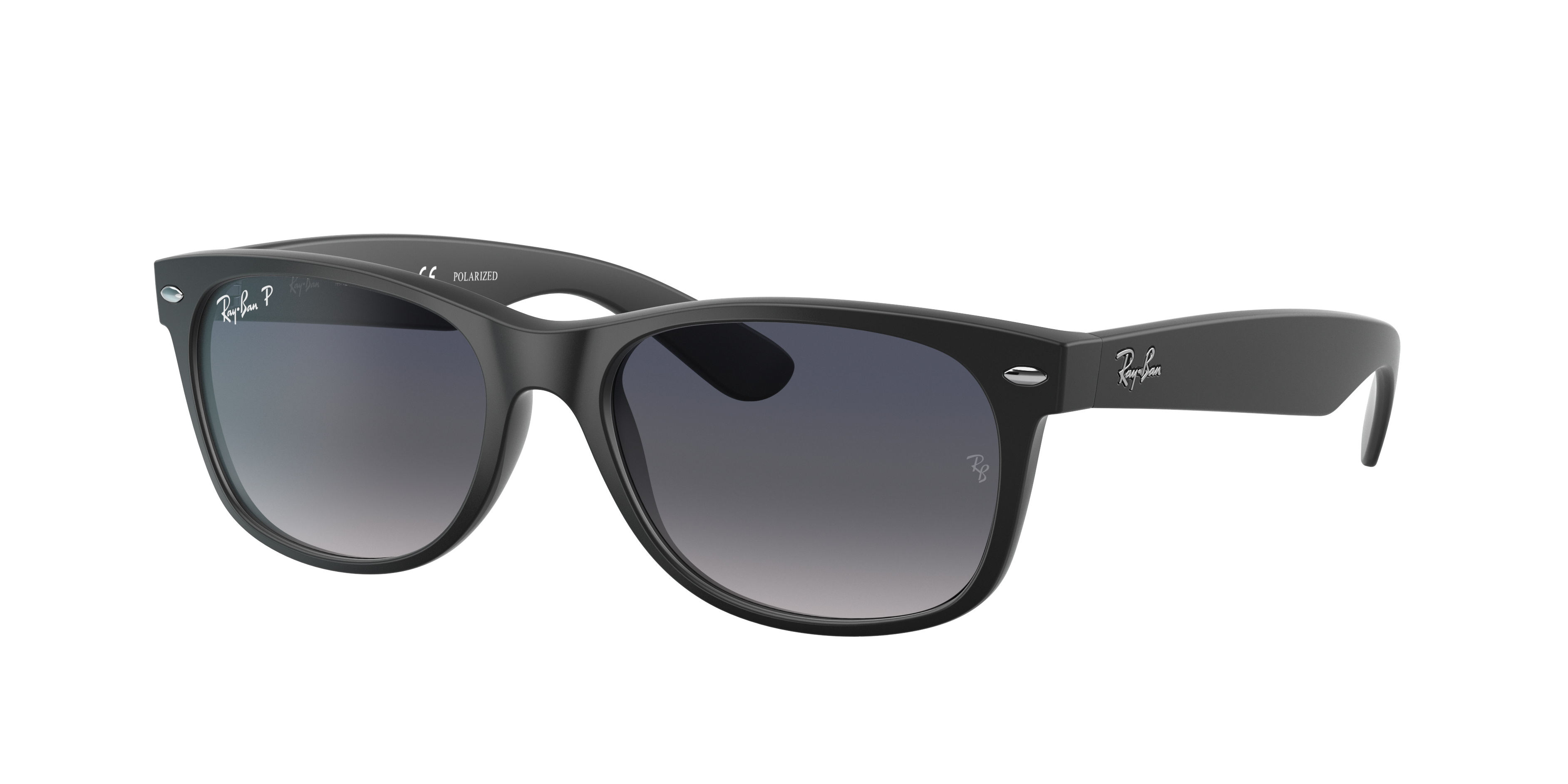 RAY-BAN RB2132 New Wayfarer Classic Black - Sunglasses, Blue/Grey Lens