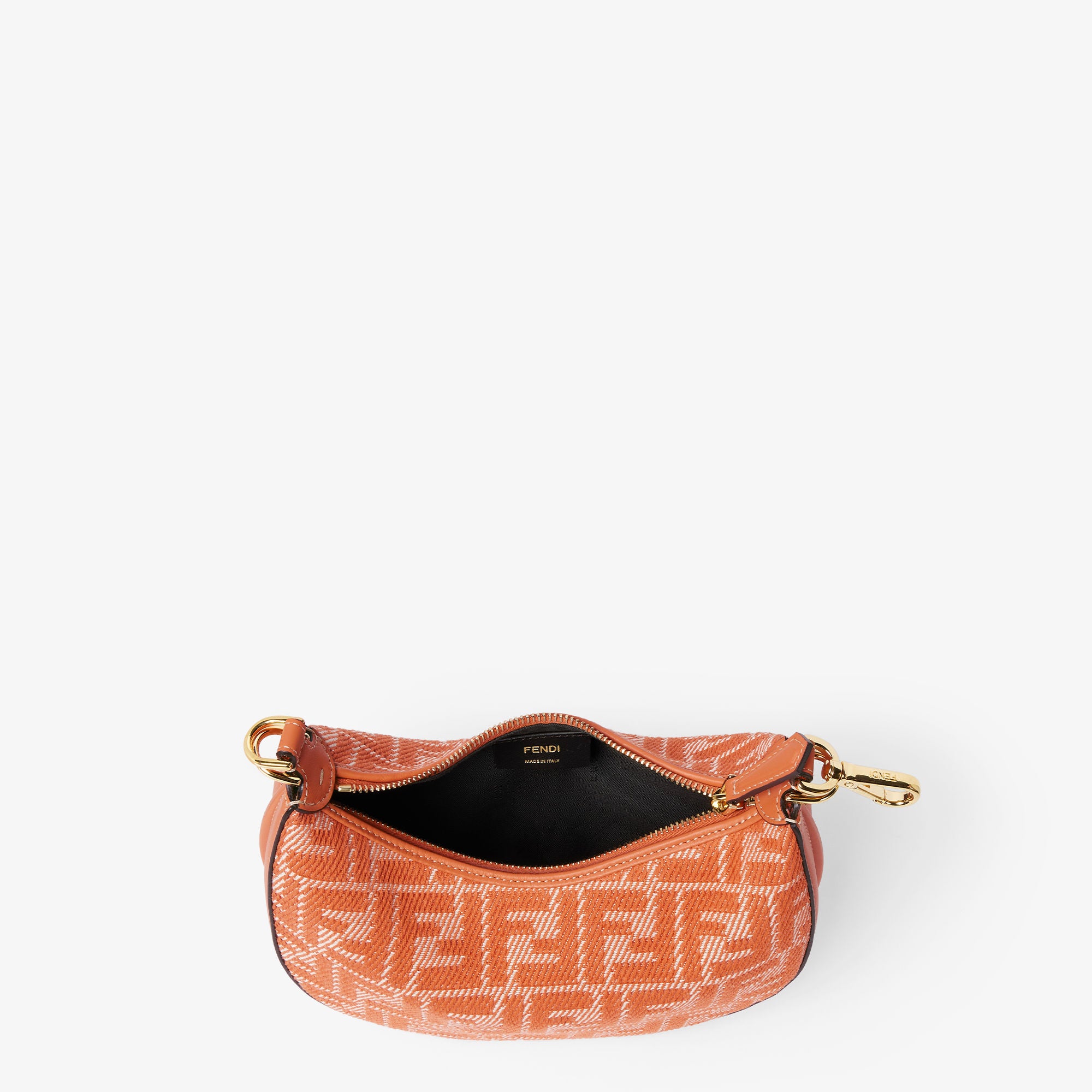 Fendigraphy Mini Orange denim-effect FF jacquard mini-bag