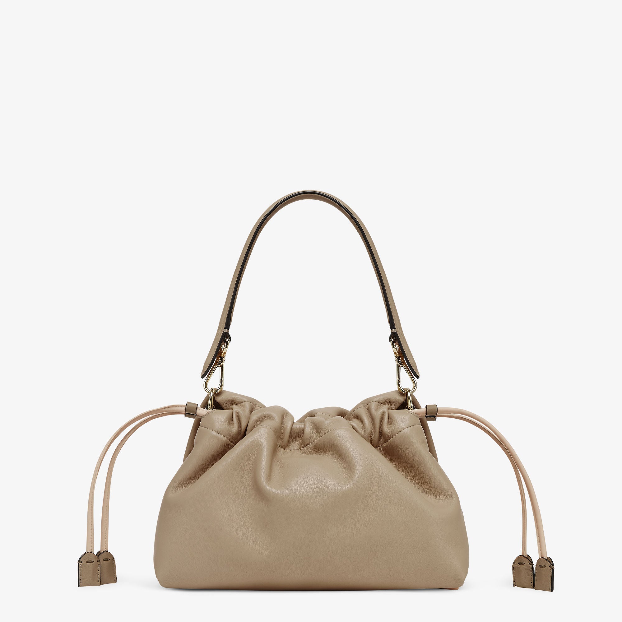 Mamma Baguette Medium Dove gray nappa leather bag